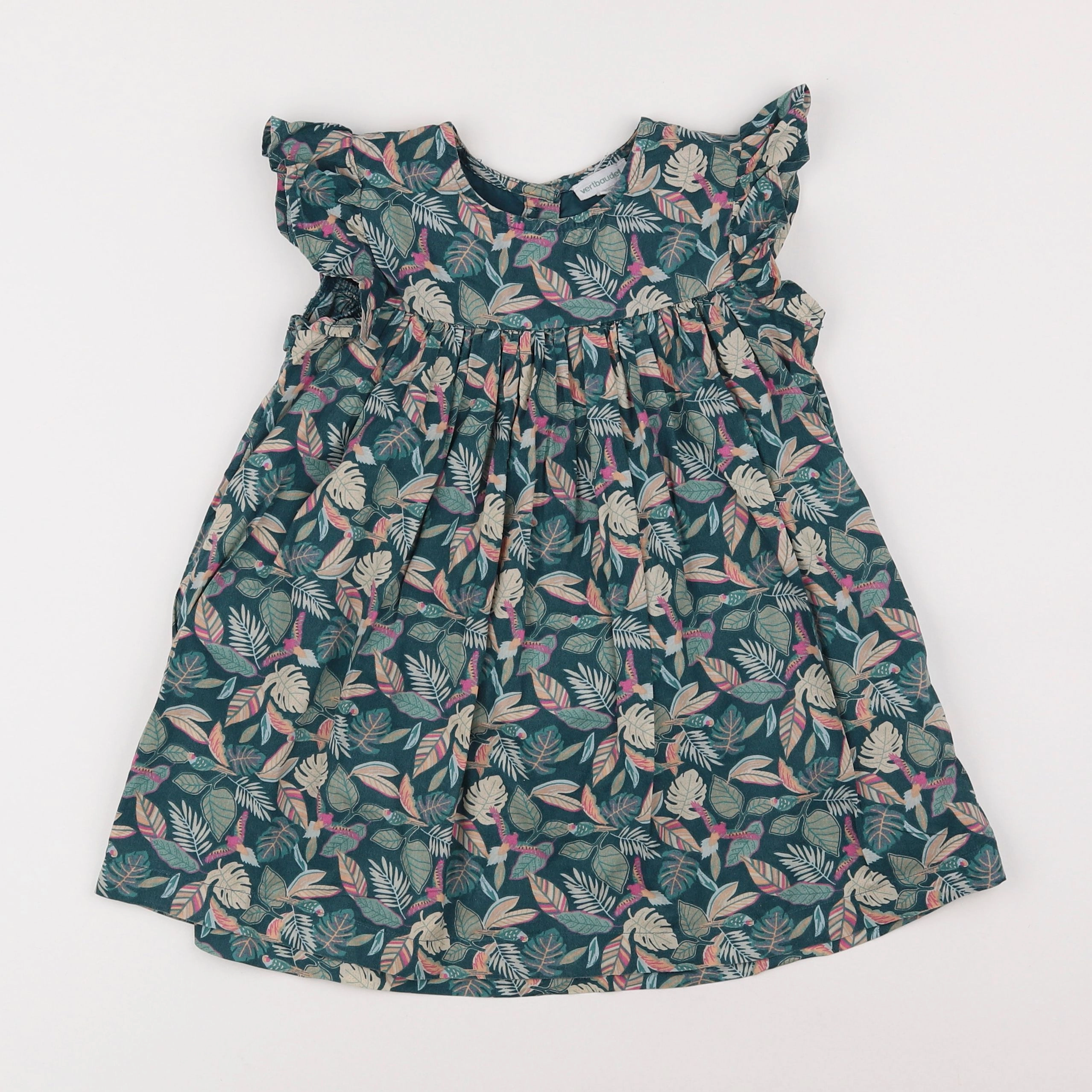 Vertbaudet - robe vert - 3 ans