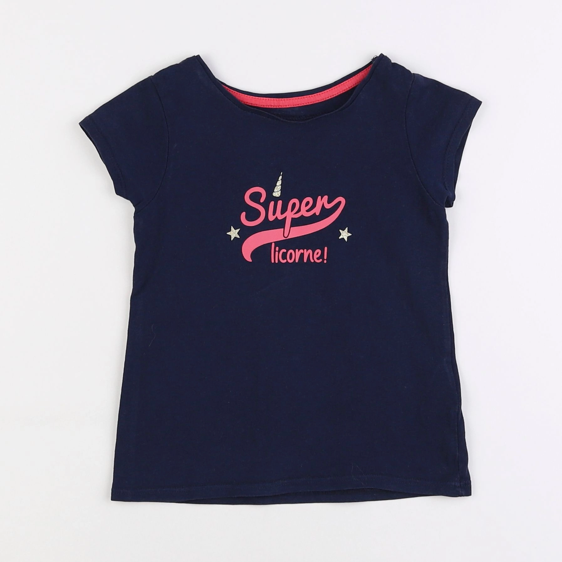 Vertbaudet - tee-shirt bleu - 4 ans