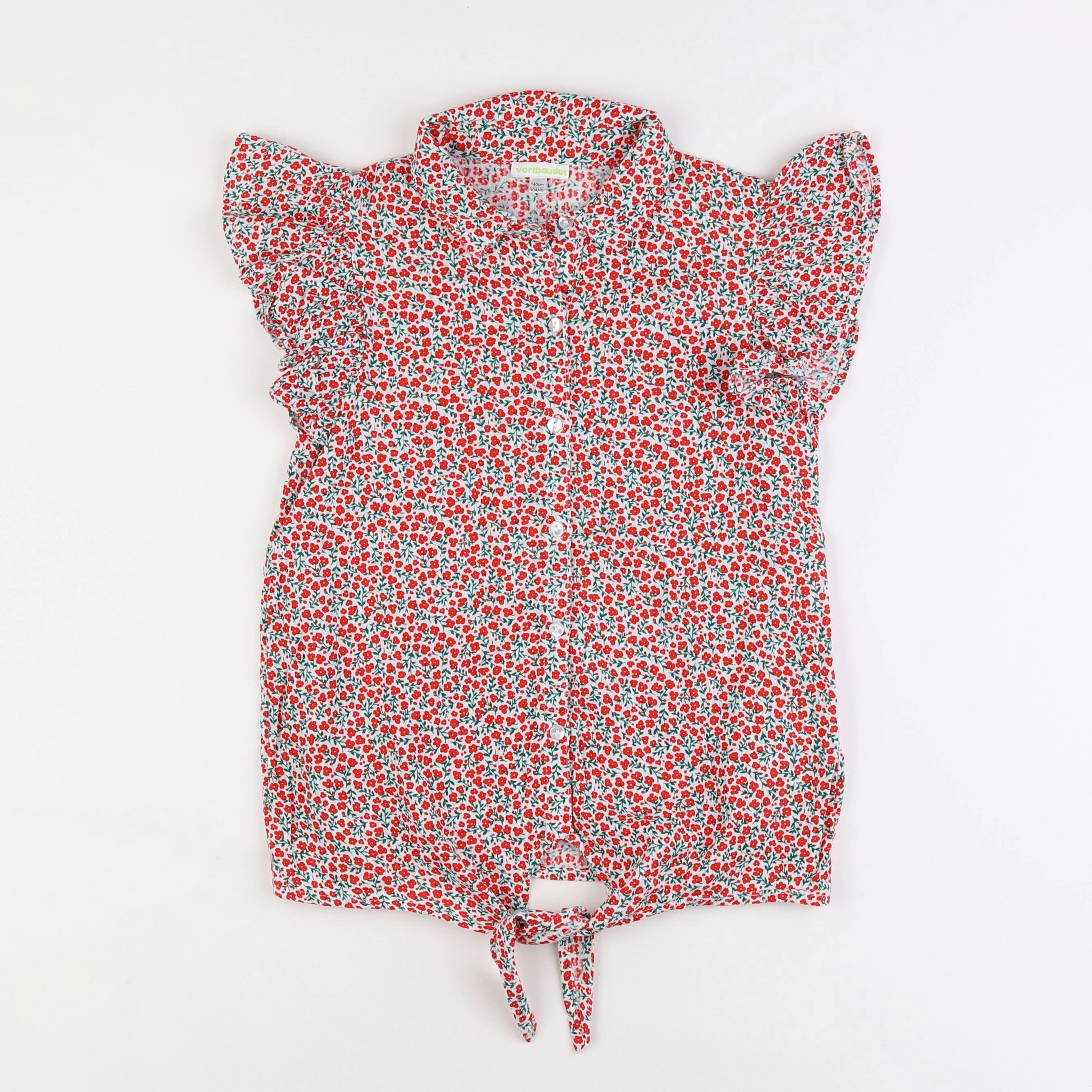 Vertbaudet - blouse rouge - 10 ans