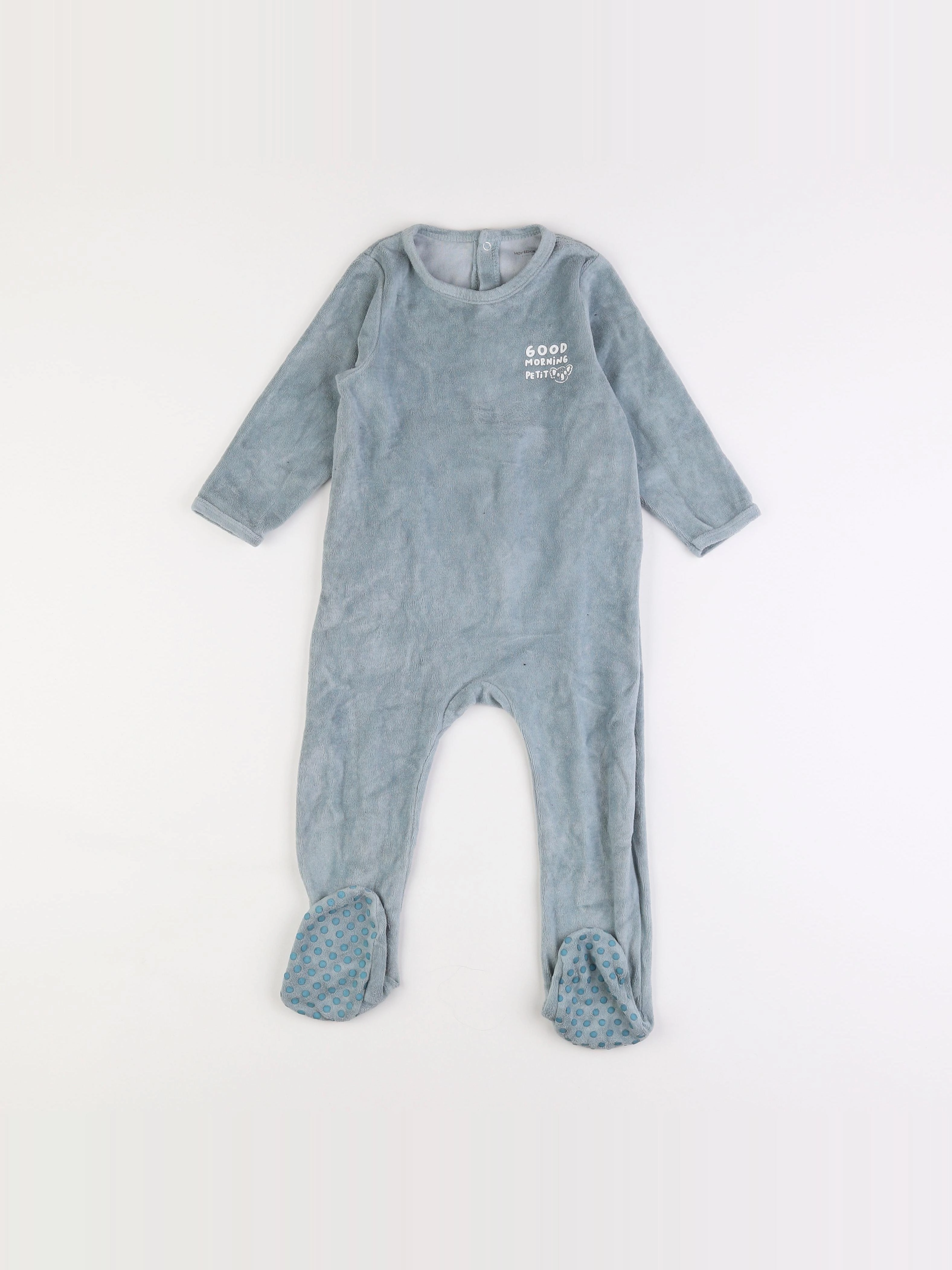 Vertbaudet - pyjama velours bleu - 2 ans