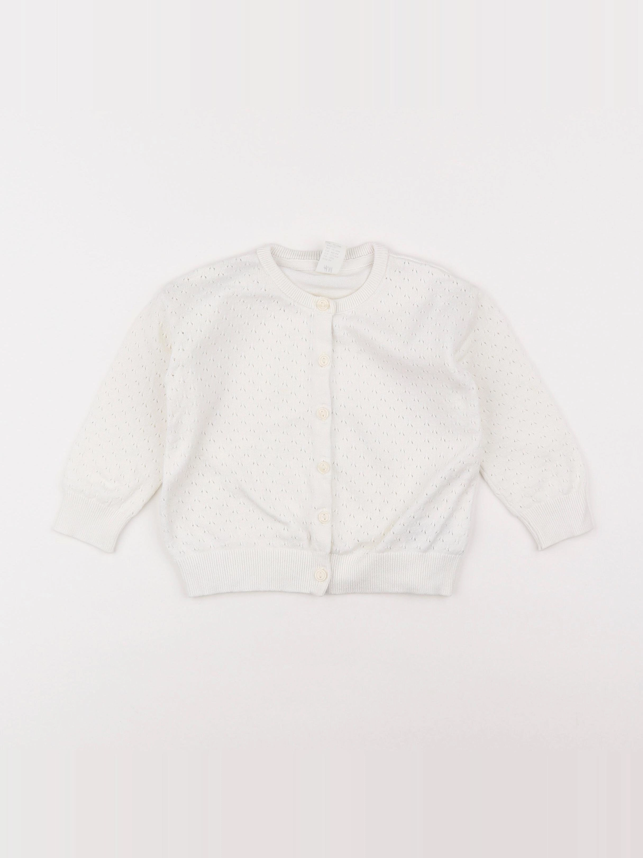 H&M - gilet blanc - 12/18 mois