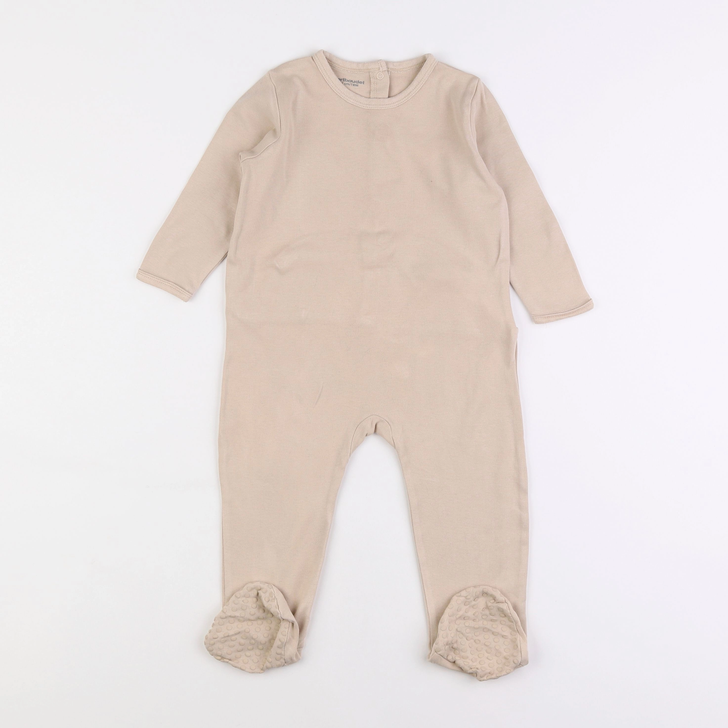 Vertbaudet - pyjama coton beige - 18 mois