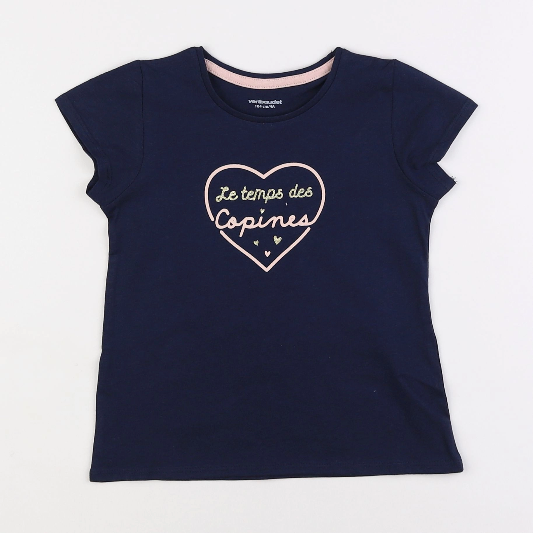 Vertbaudet - tee-shirt bleu - 4 ans