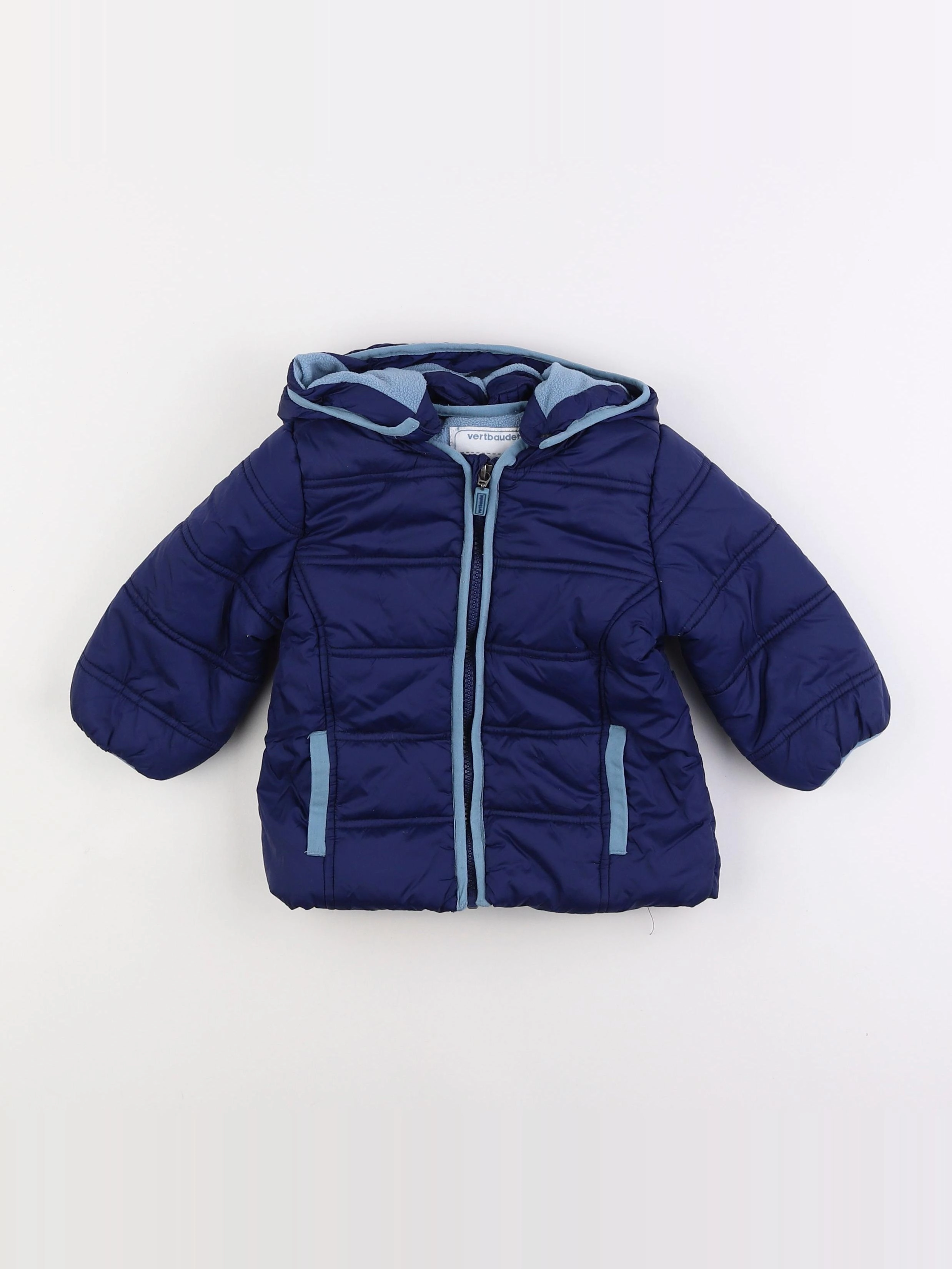 Vertbaudet - doudoune bleu - 18 mois