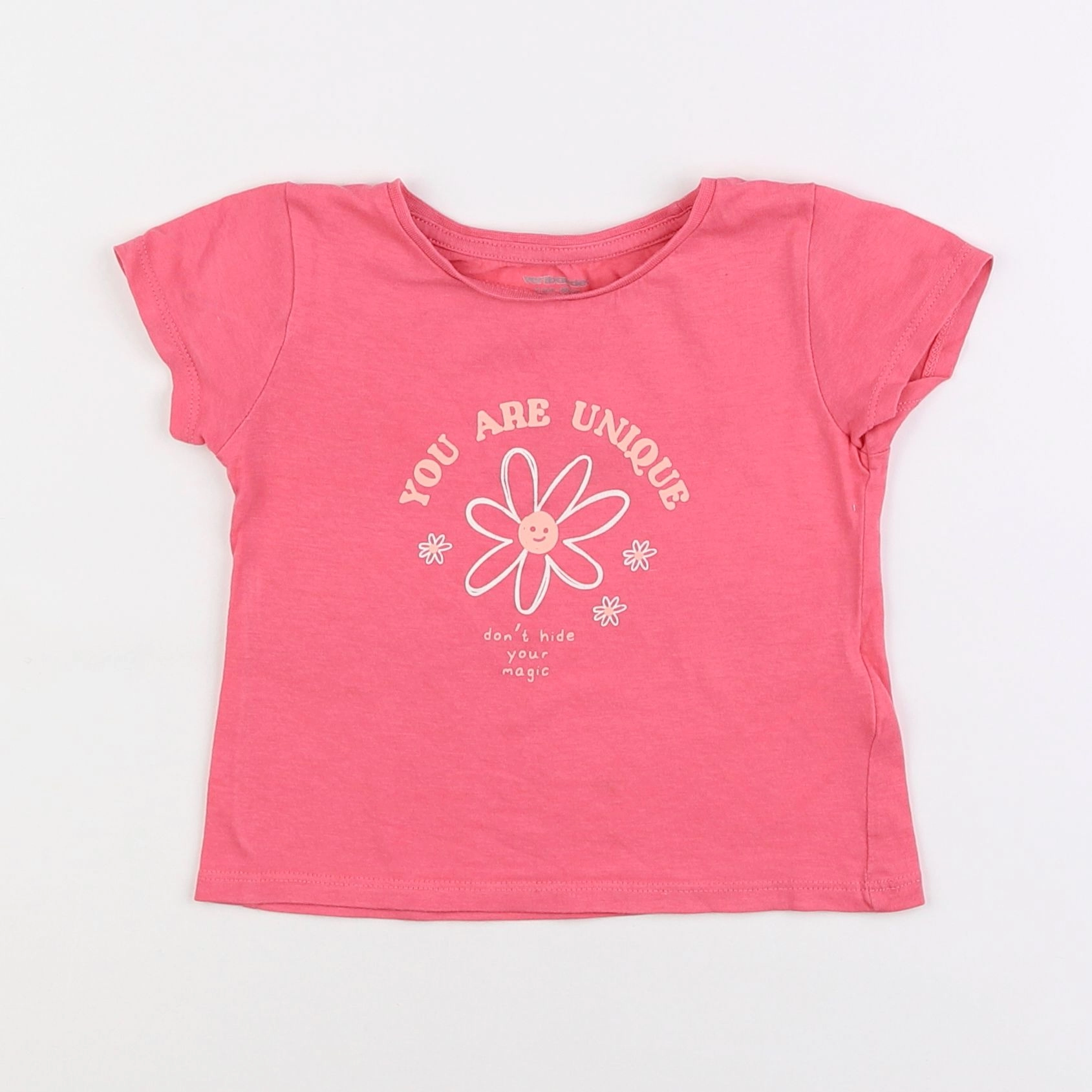 Vertbaudet - tee-shirt rose - 2 ans