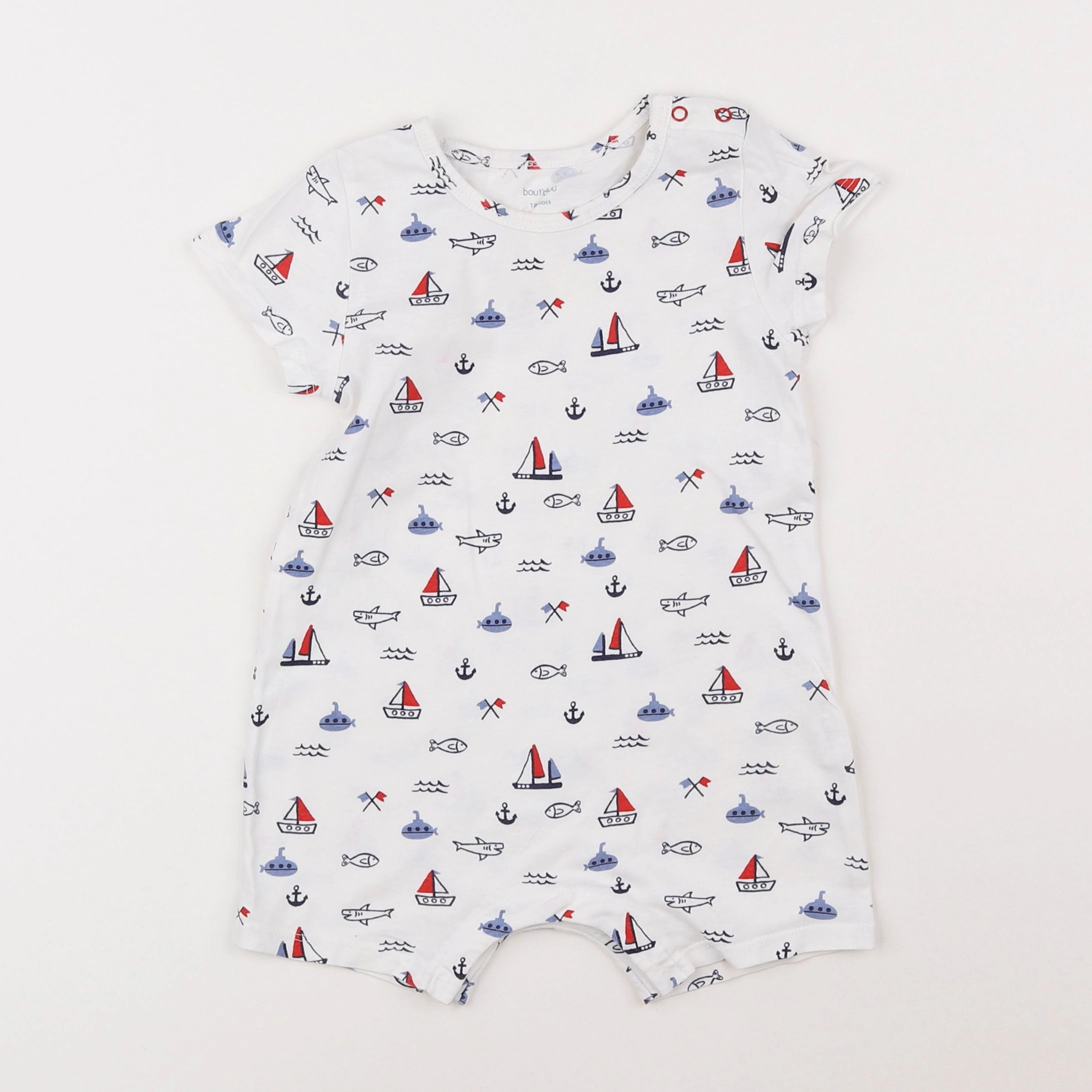 Boutchou - pyjama coton blanc - 18 mois