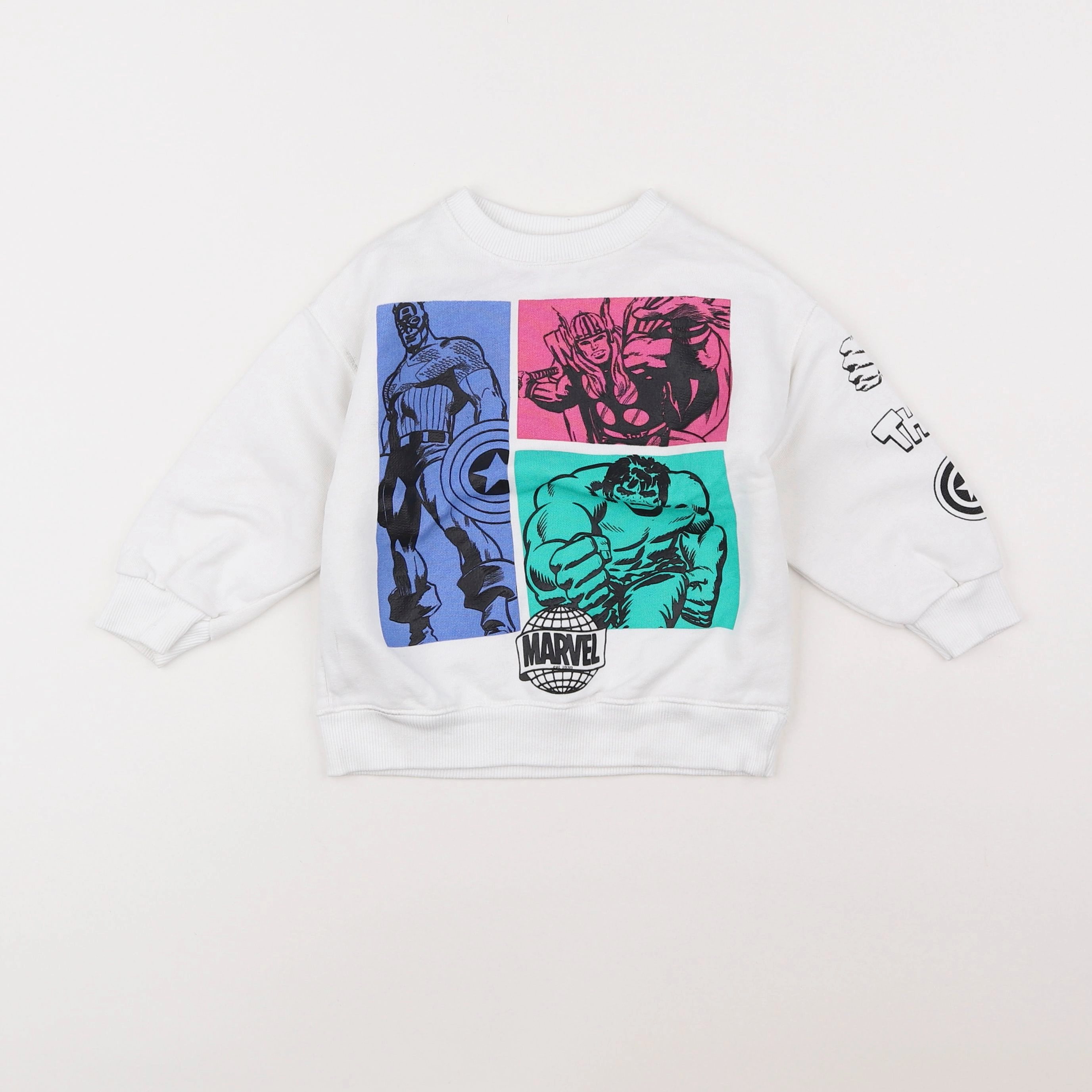 Zara - sweat blanc - 9/12 mois