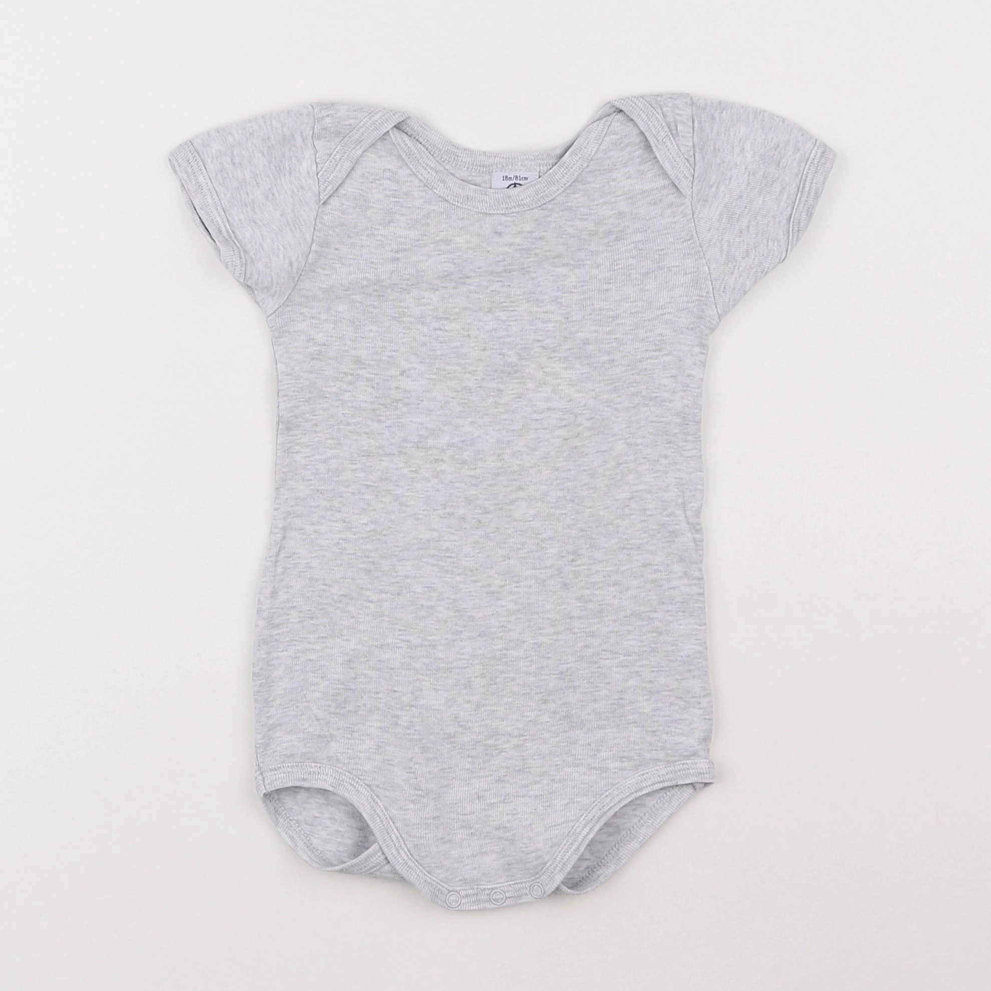 Petit Bateau - body gris - 18 mois