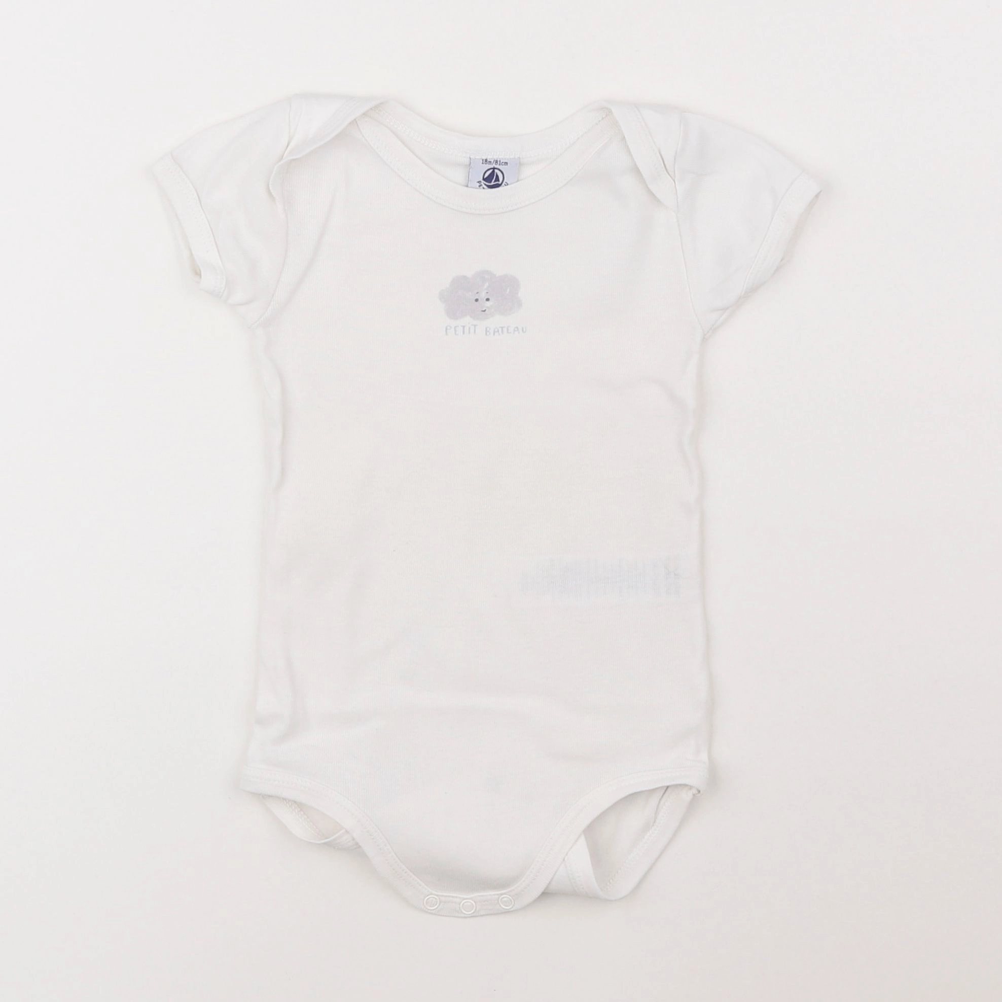 Petit Bateau - body blanc - 18 mois