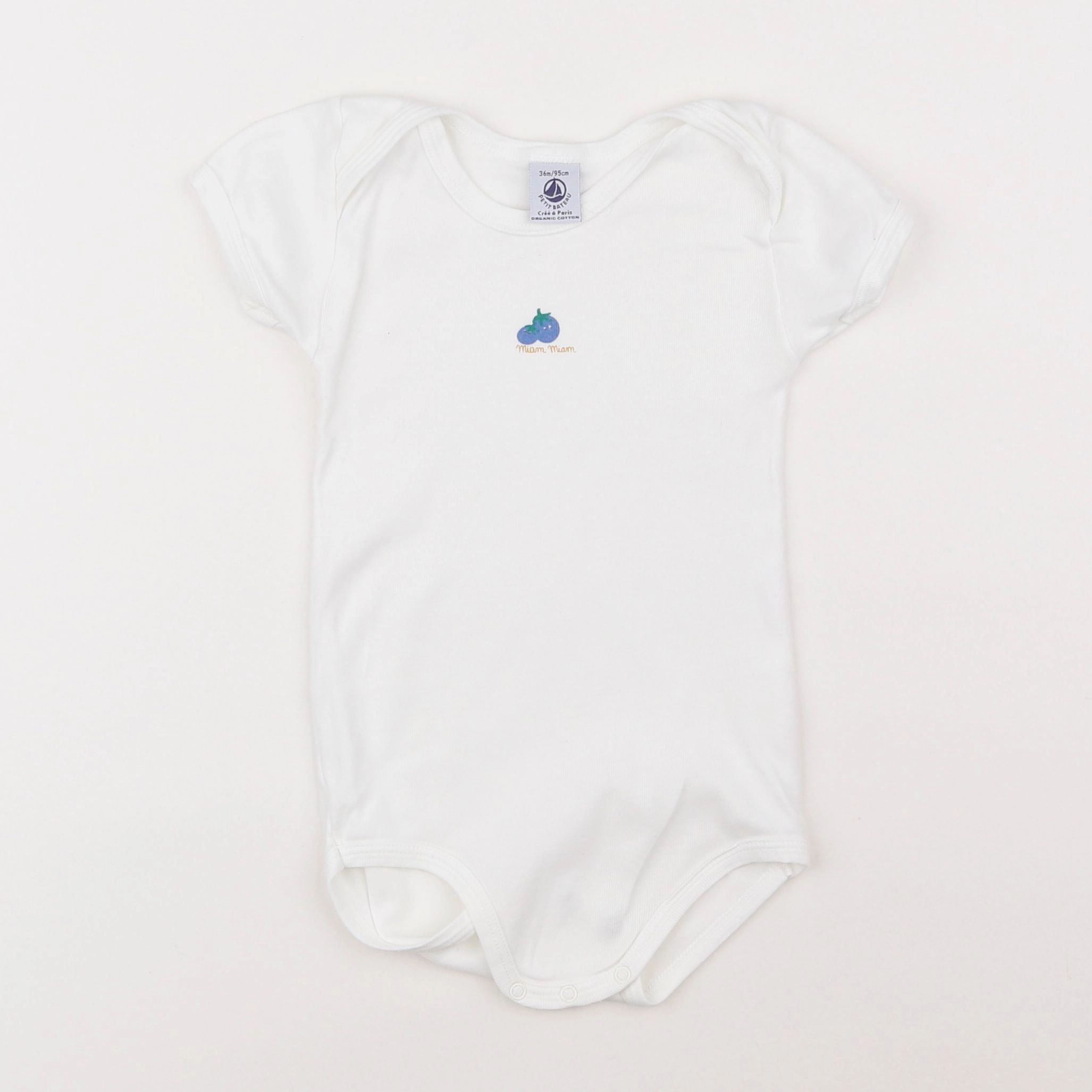 Petit Bateau - body blanc - 18 mois