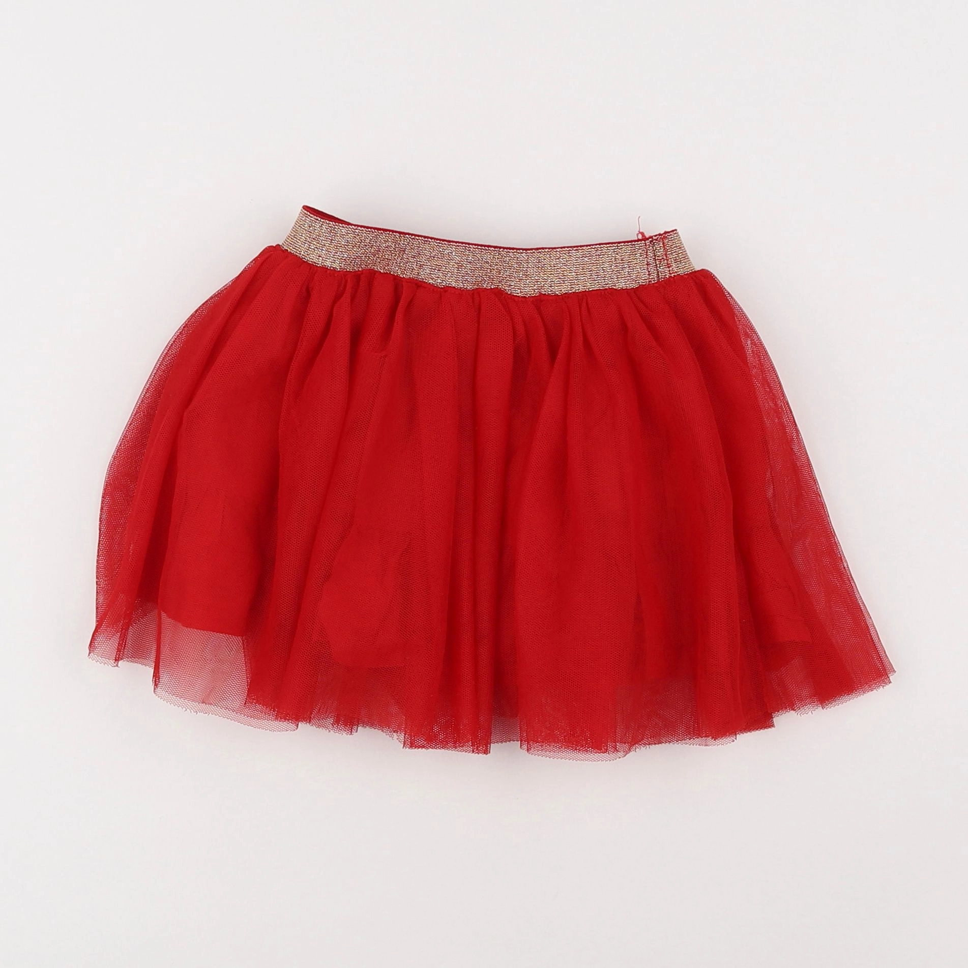 Vertbaudet - jupe rouge - 2 ans