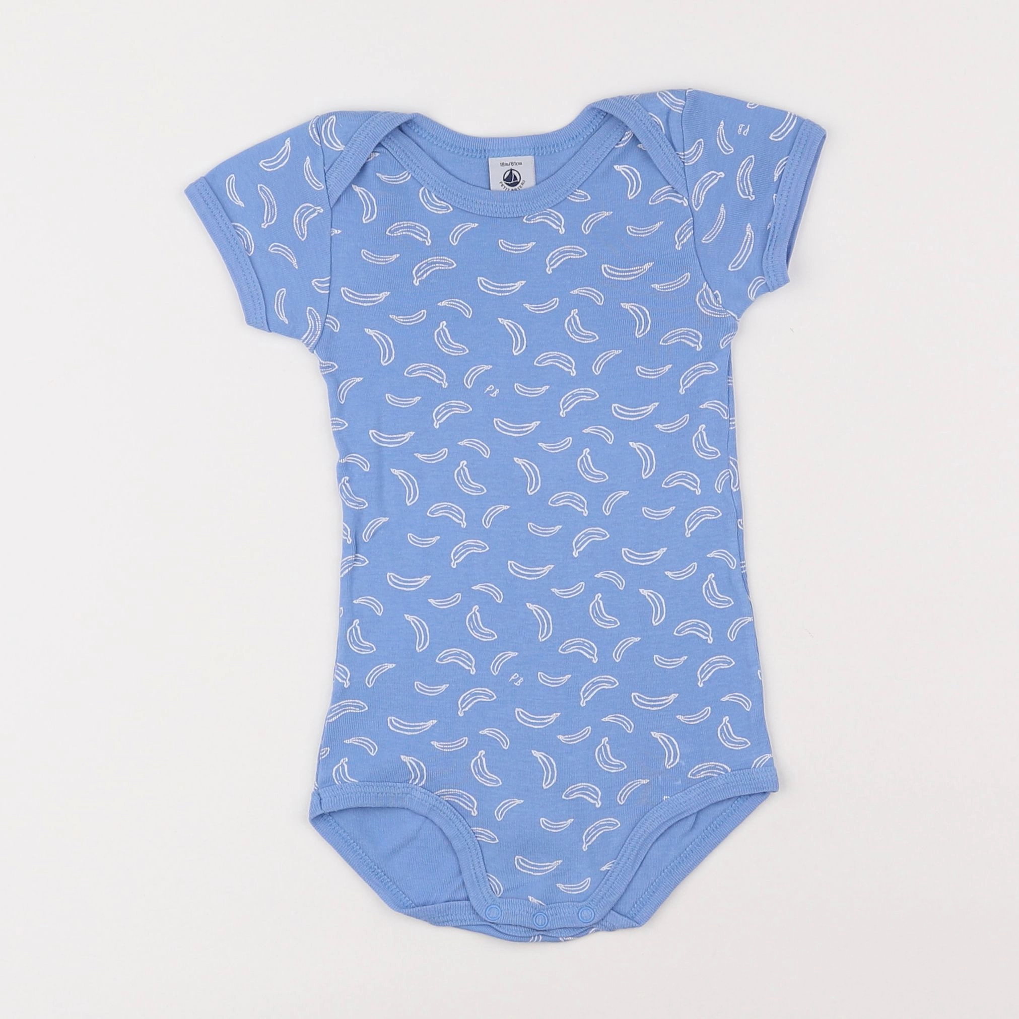 Petit Bateau - body bleu - 18 mois