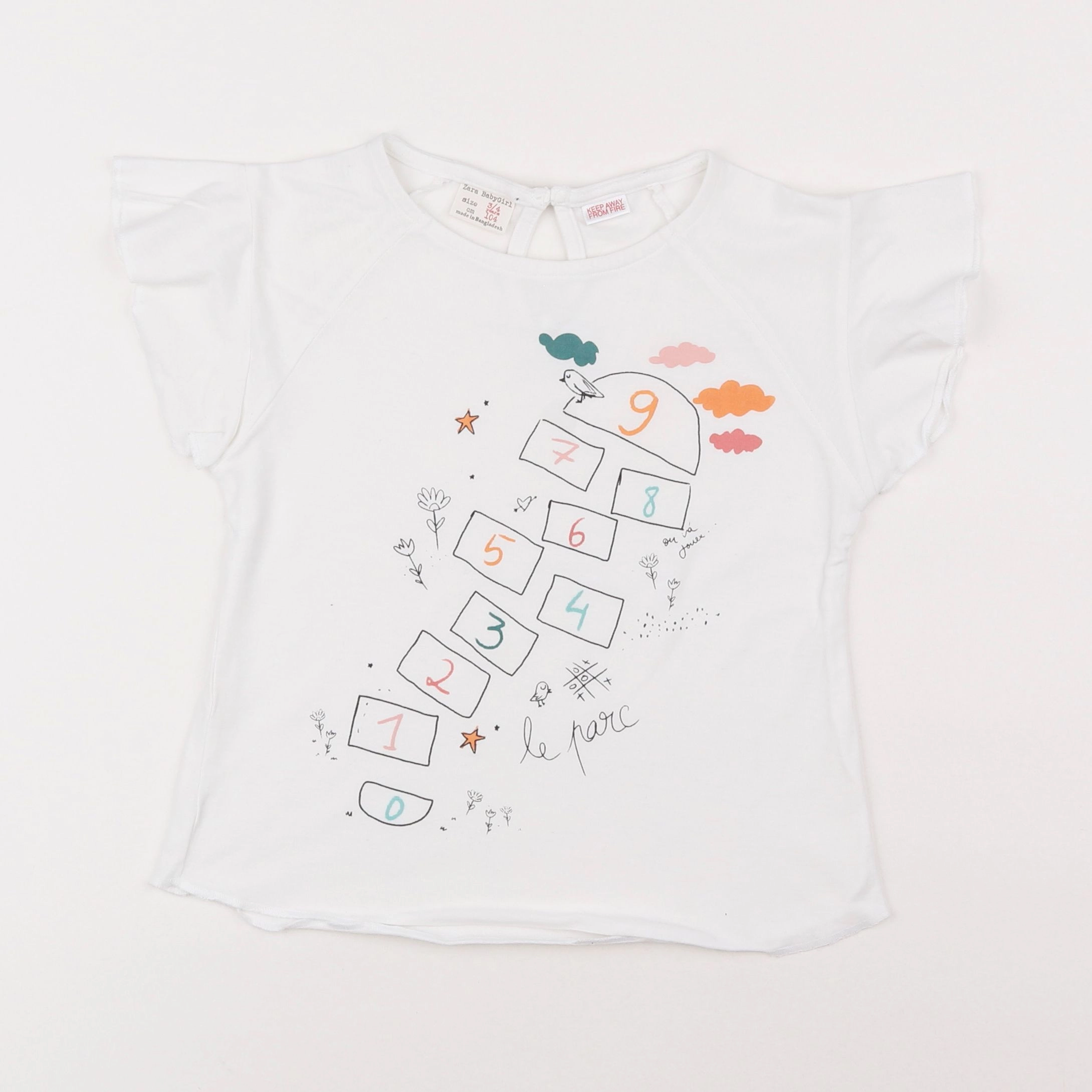 Zara - tee-shirt blanc - 3/4 ans