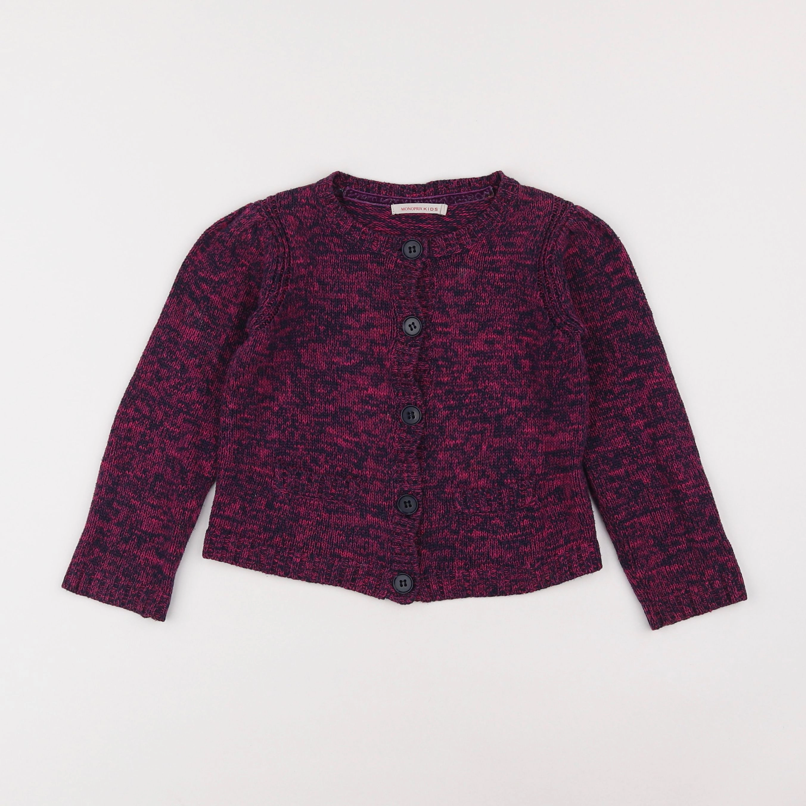 Monoprix - gilet violet - 3/4 ans