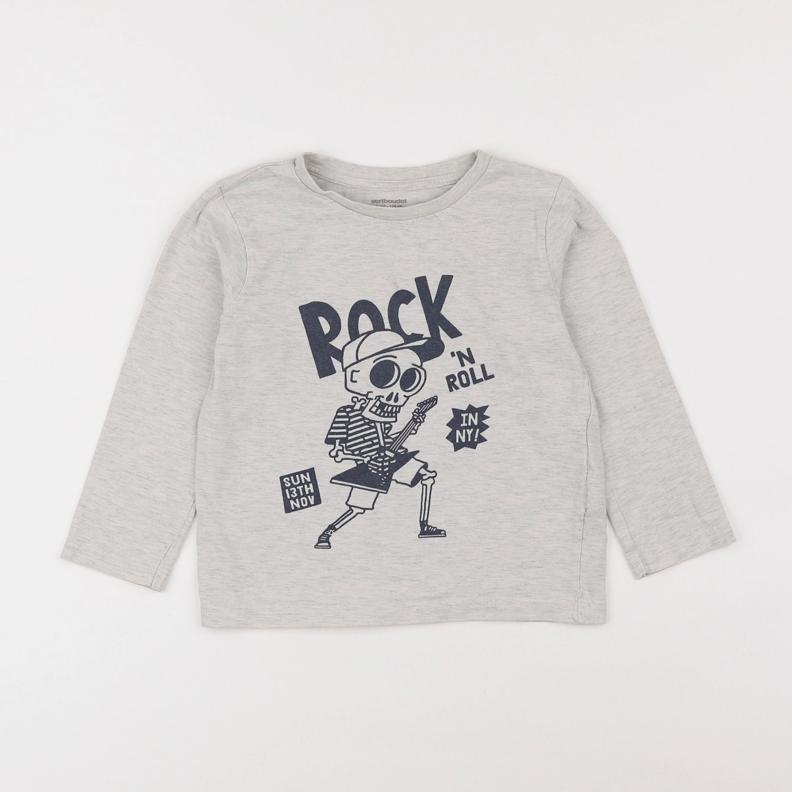 Vertbaudet - tee-shirt gris - 6 ans