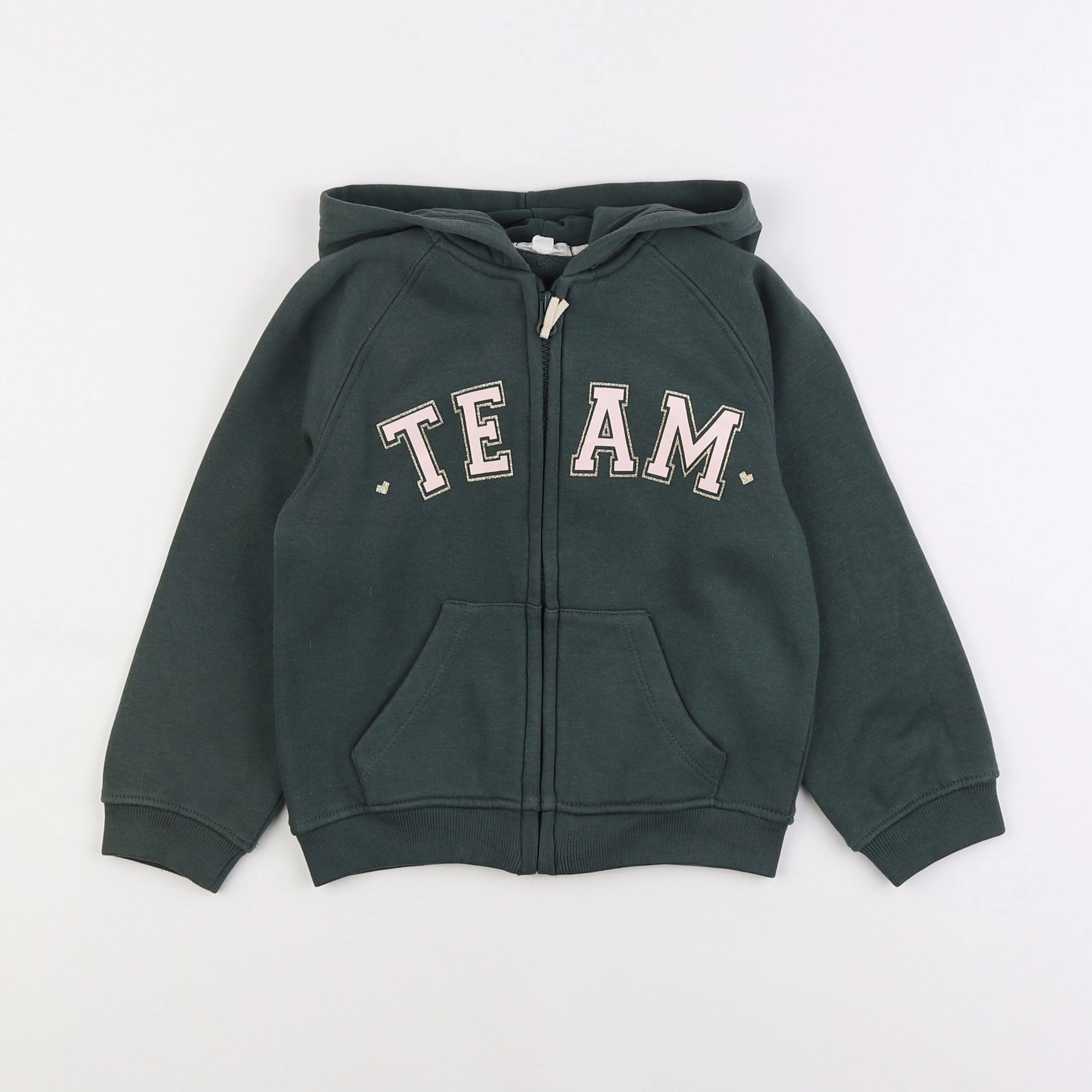 Vertbaudet - sweat vert - 6 ans