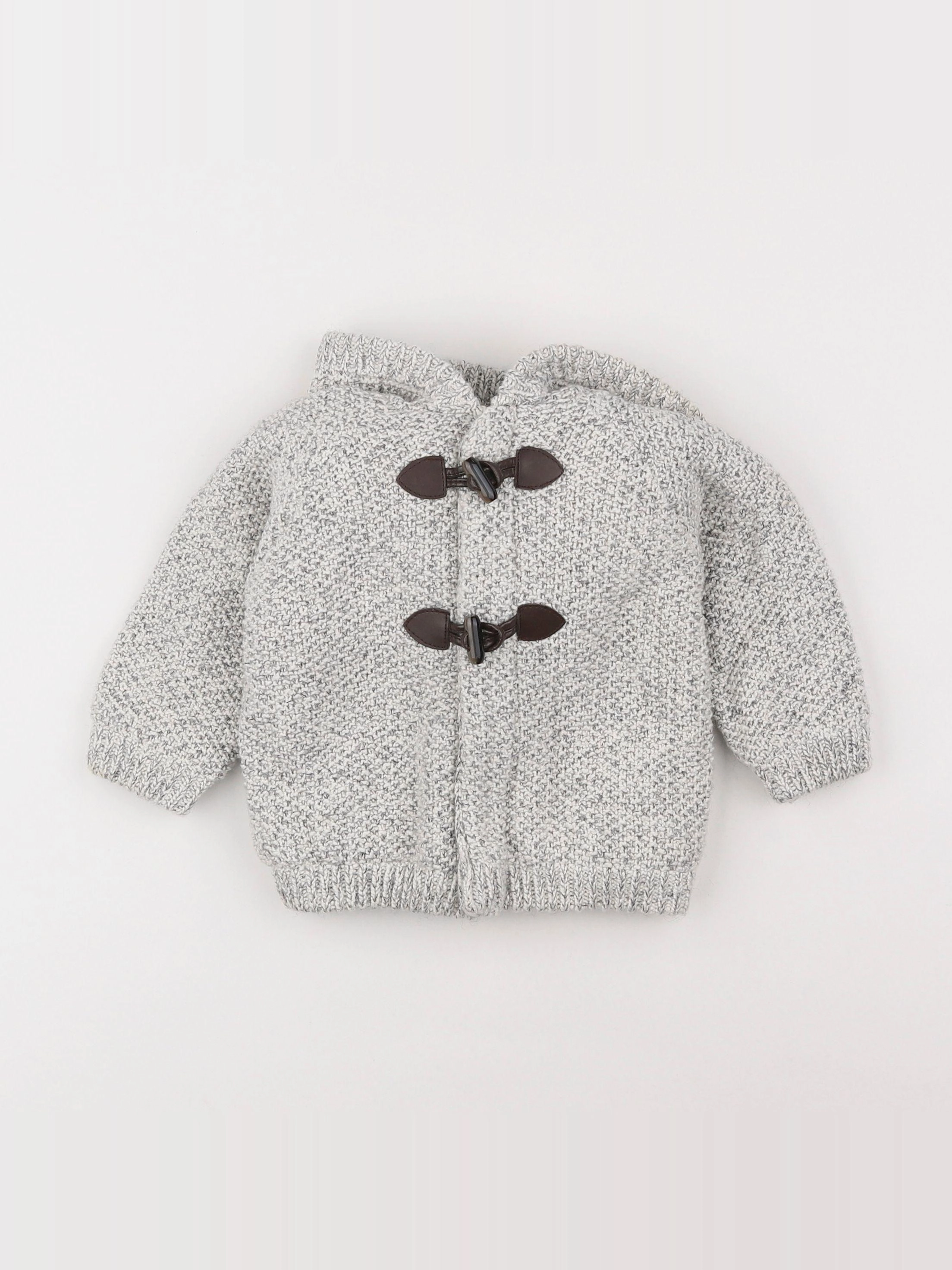 Vertbaudet - gilet gris - 12 mois