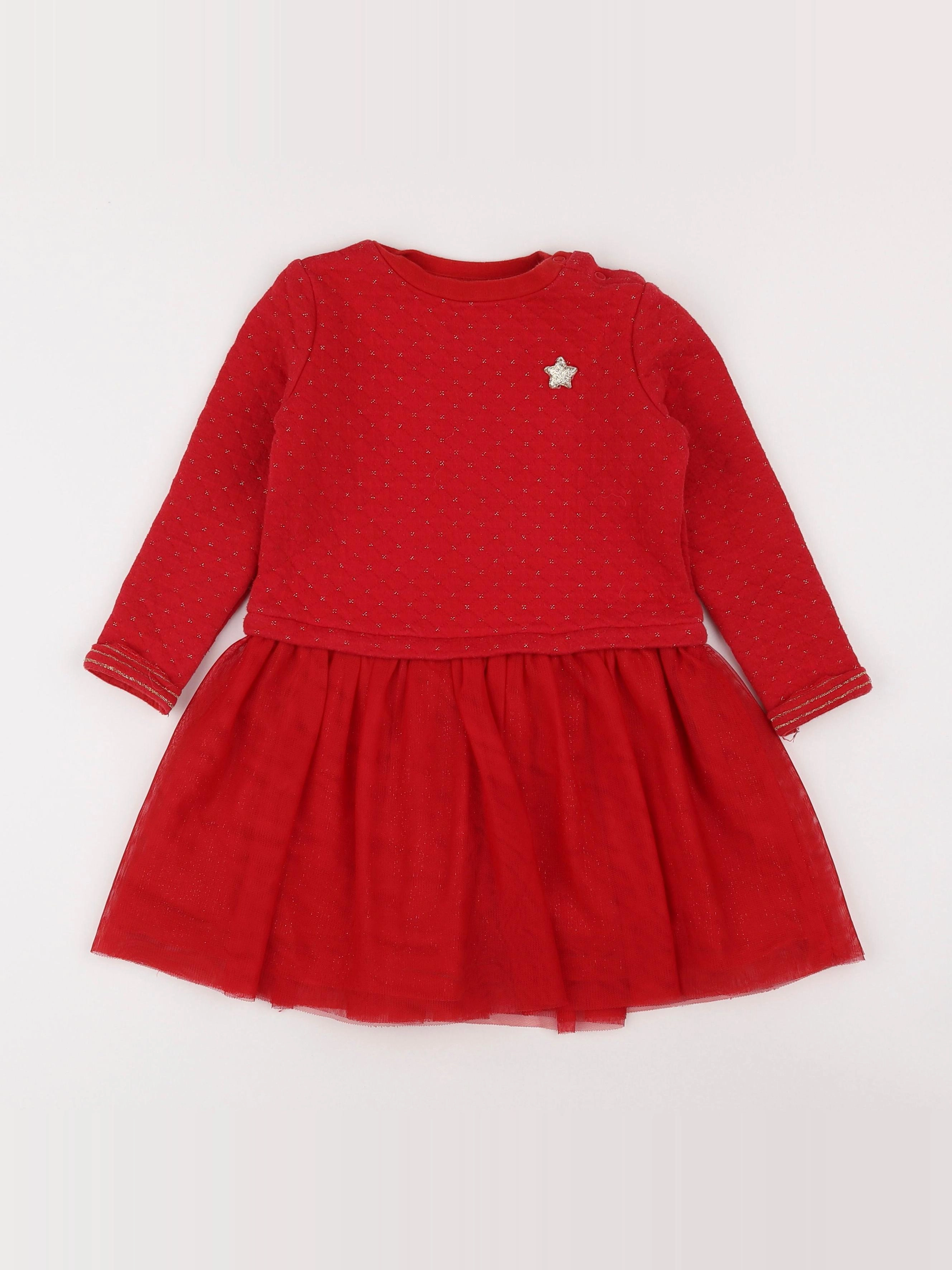 Vertbaudet - robe rouge - 4 ans