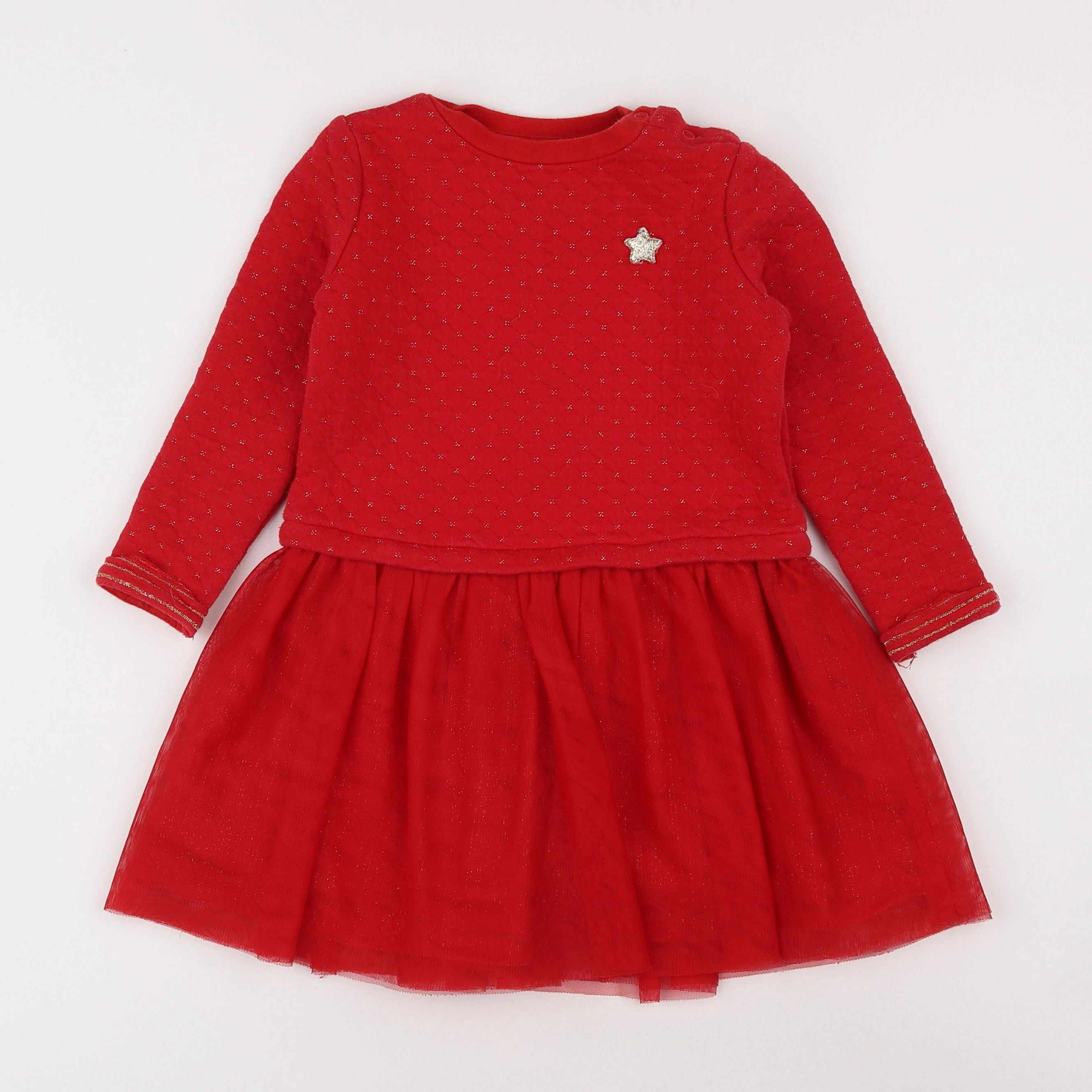 Vertbaudet - robe rouge - 4 ans