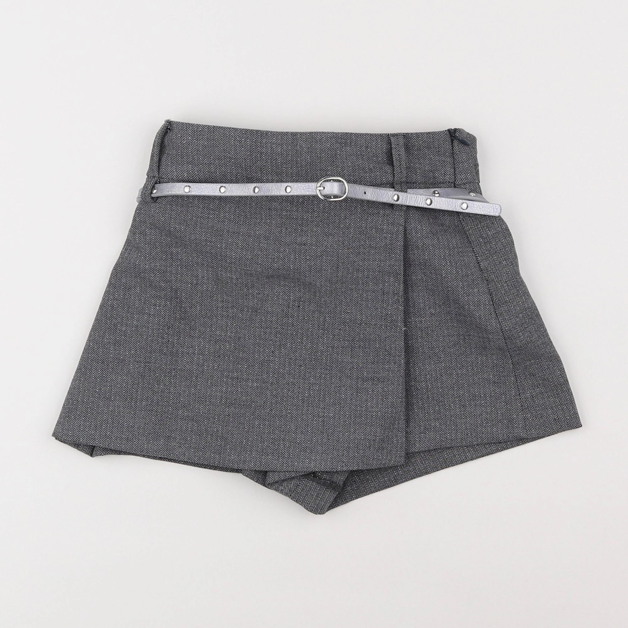 Zara - jupe short gris, or - 8 ans