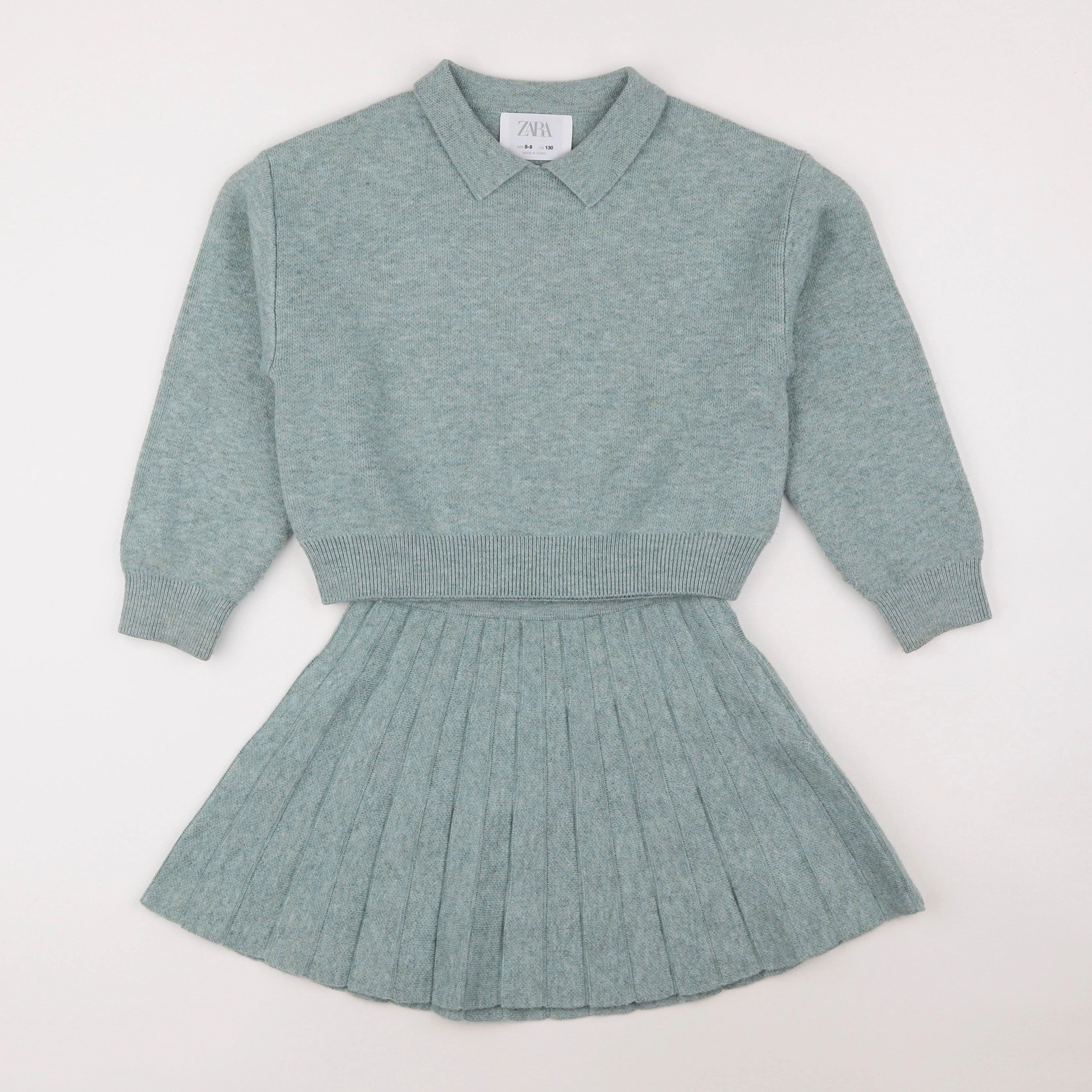 Zara - ensemble vert - 8/9 ans