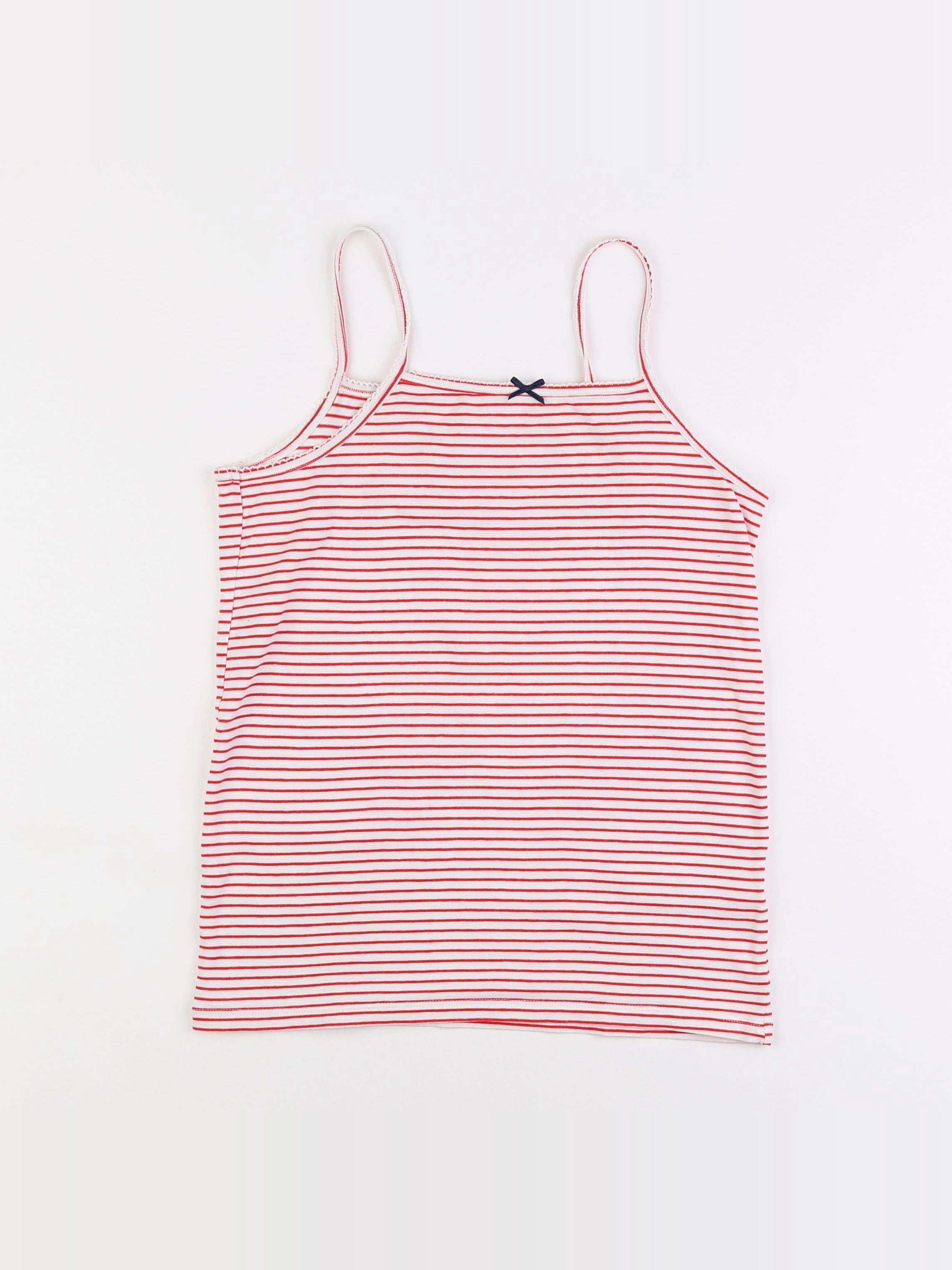 Vertbaudet - maillot de corps blanc, rouge - 12 ans