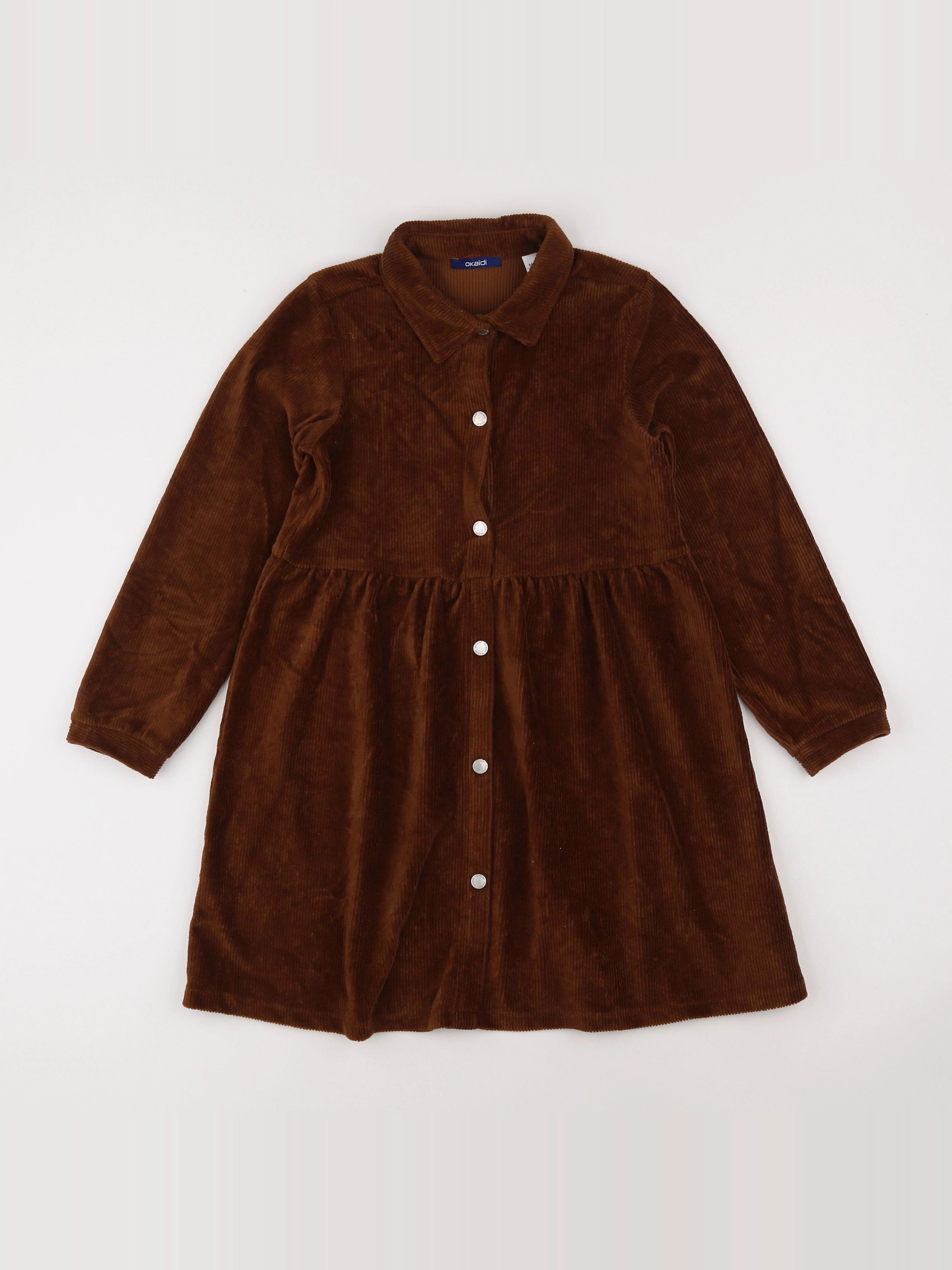 Okaidi - robe marron - 8 ans