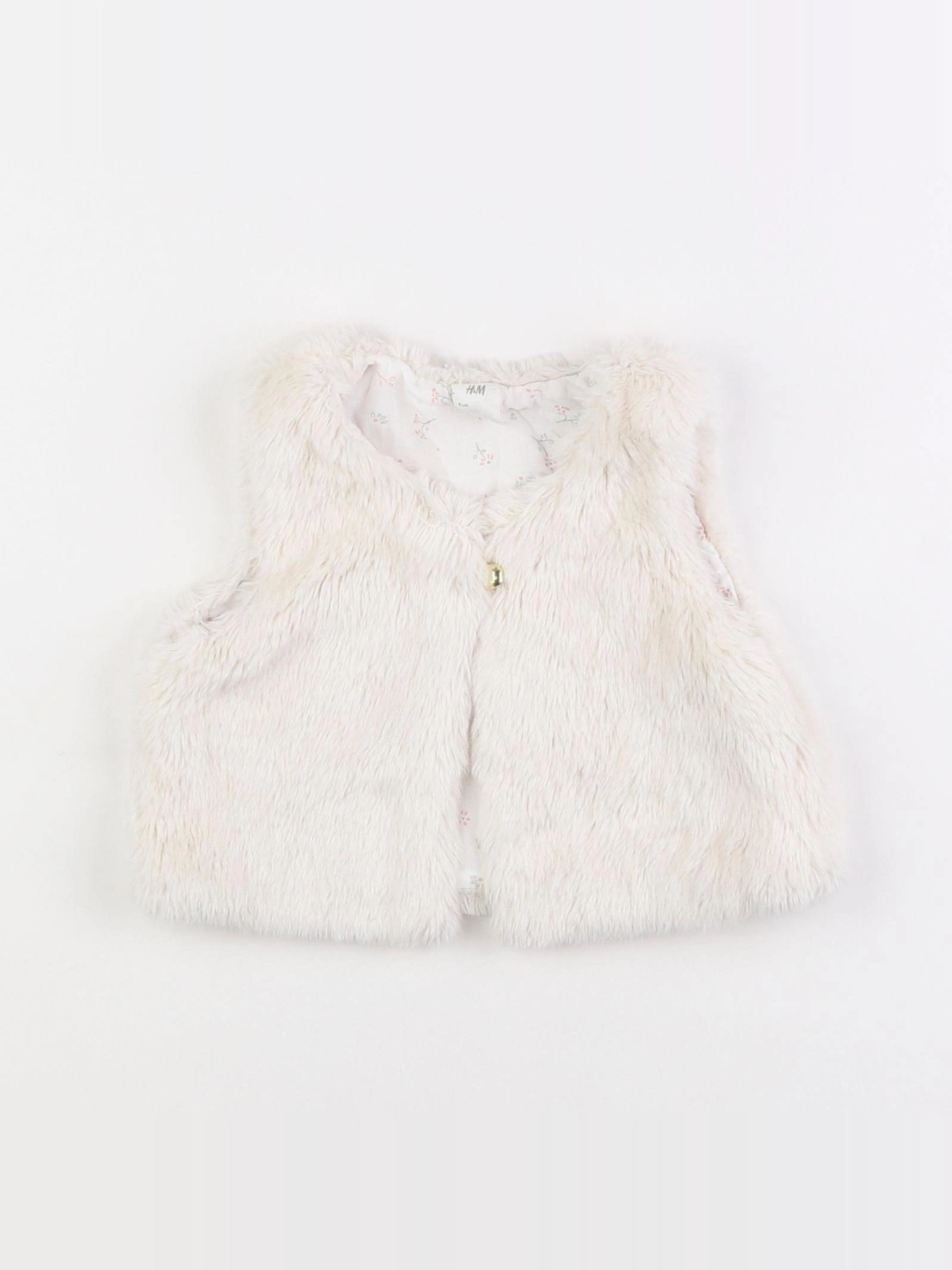 H&M - gilet blanc - 12/18 mois