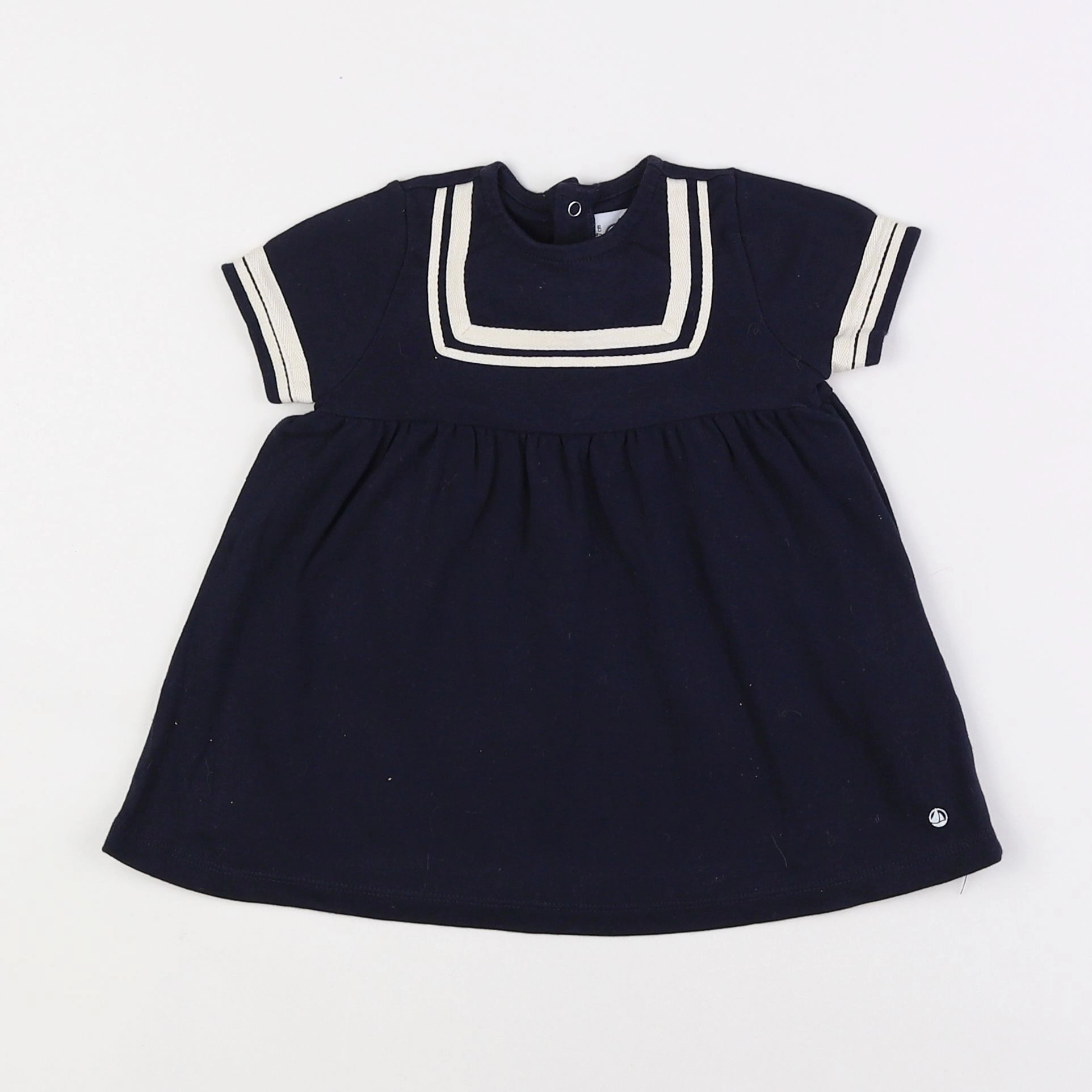 Petit Bateau - robe bleu - 6 mois