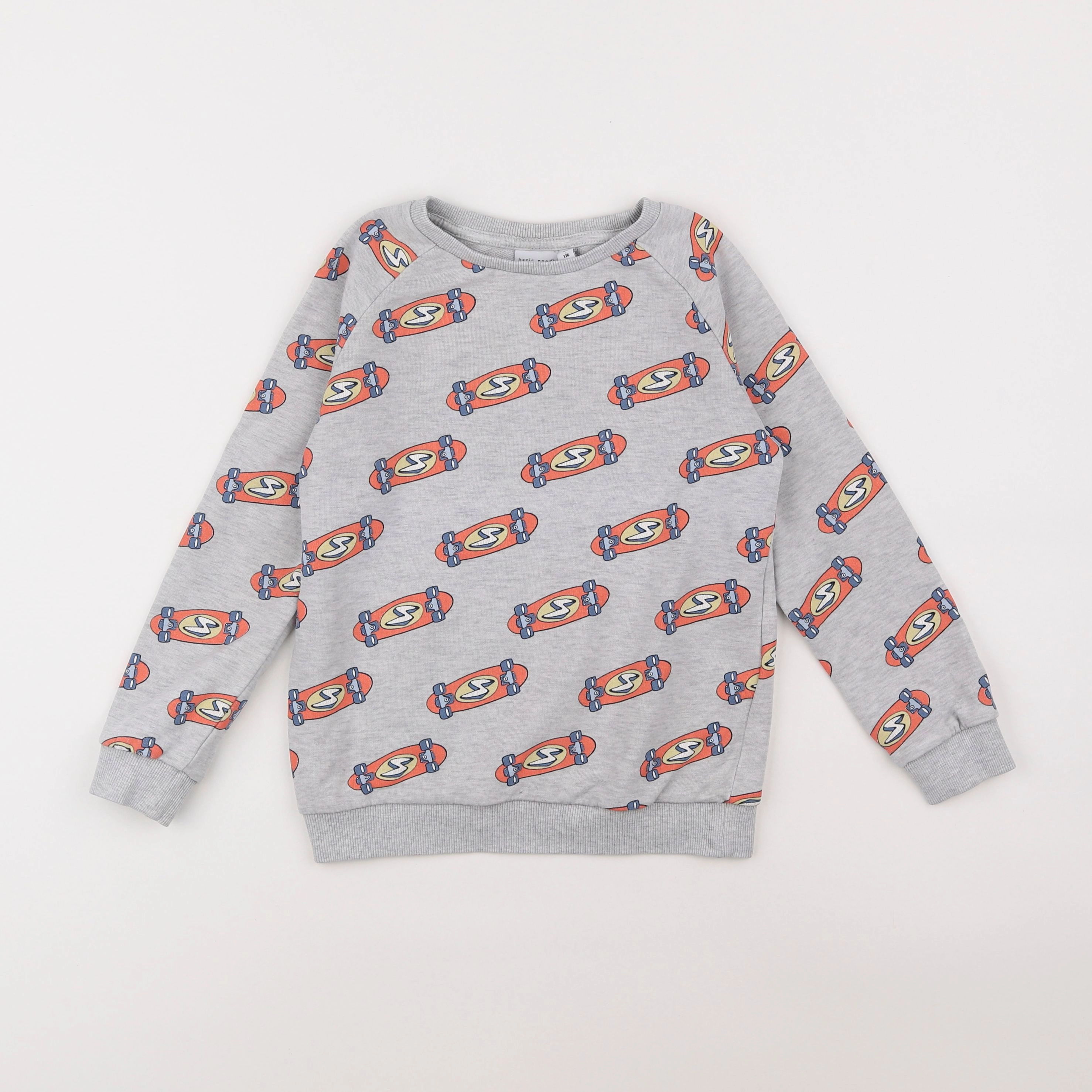 Name it - sweat gris, orange - 6 ans