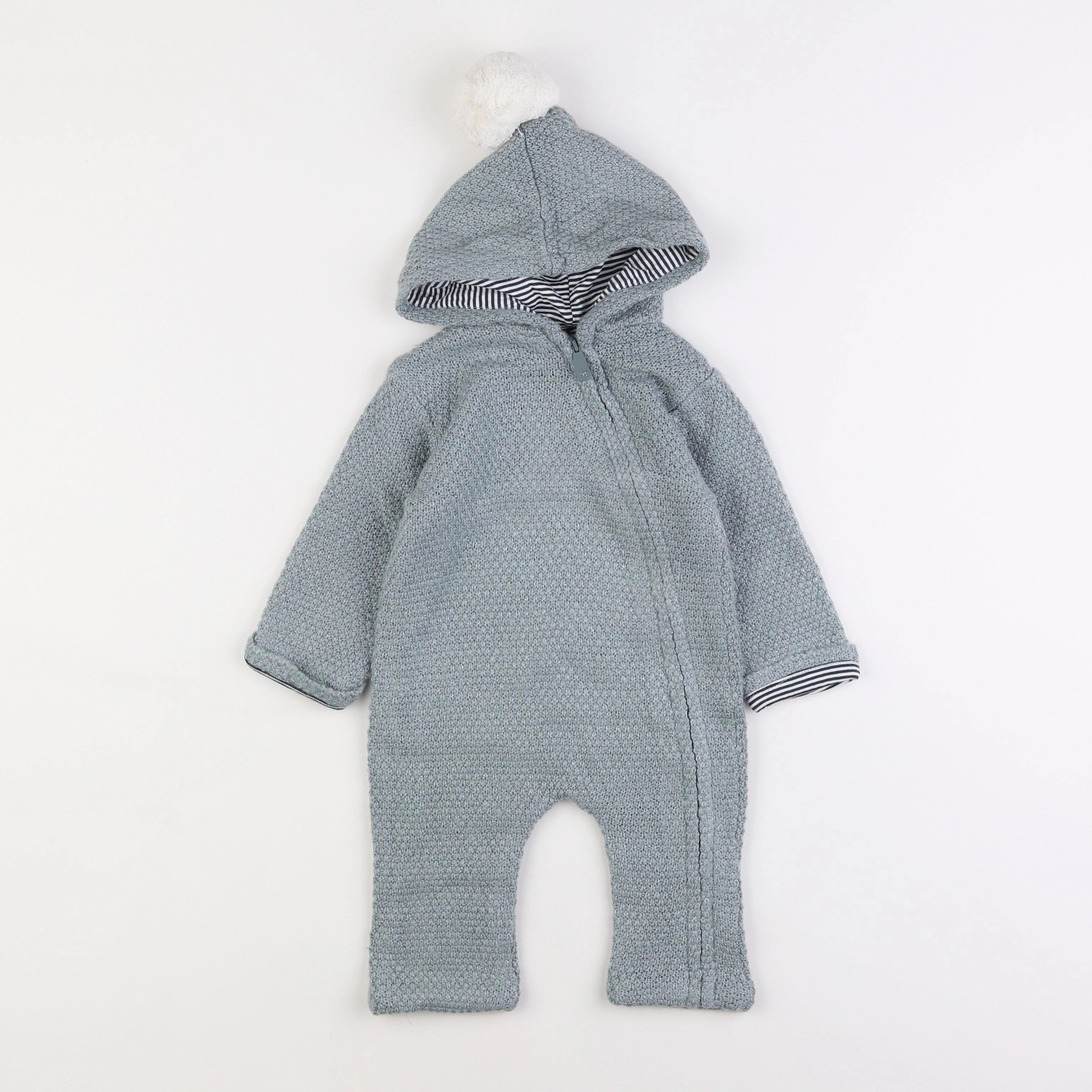 Vertbaudet - combinaison gris - 9 mois