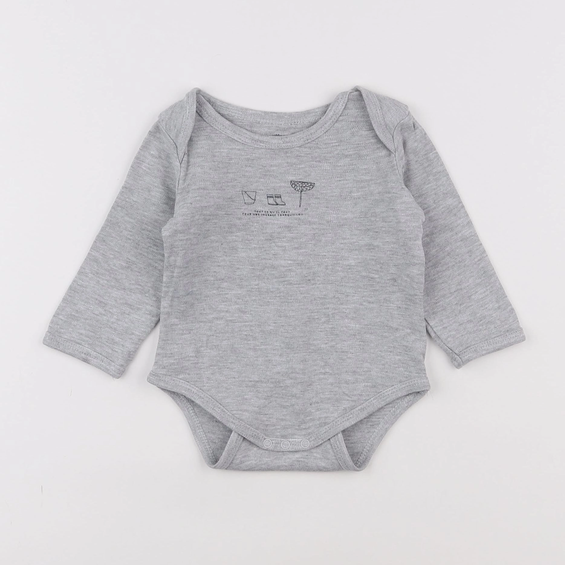 Vertbaudet - body gris - 6 mois