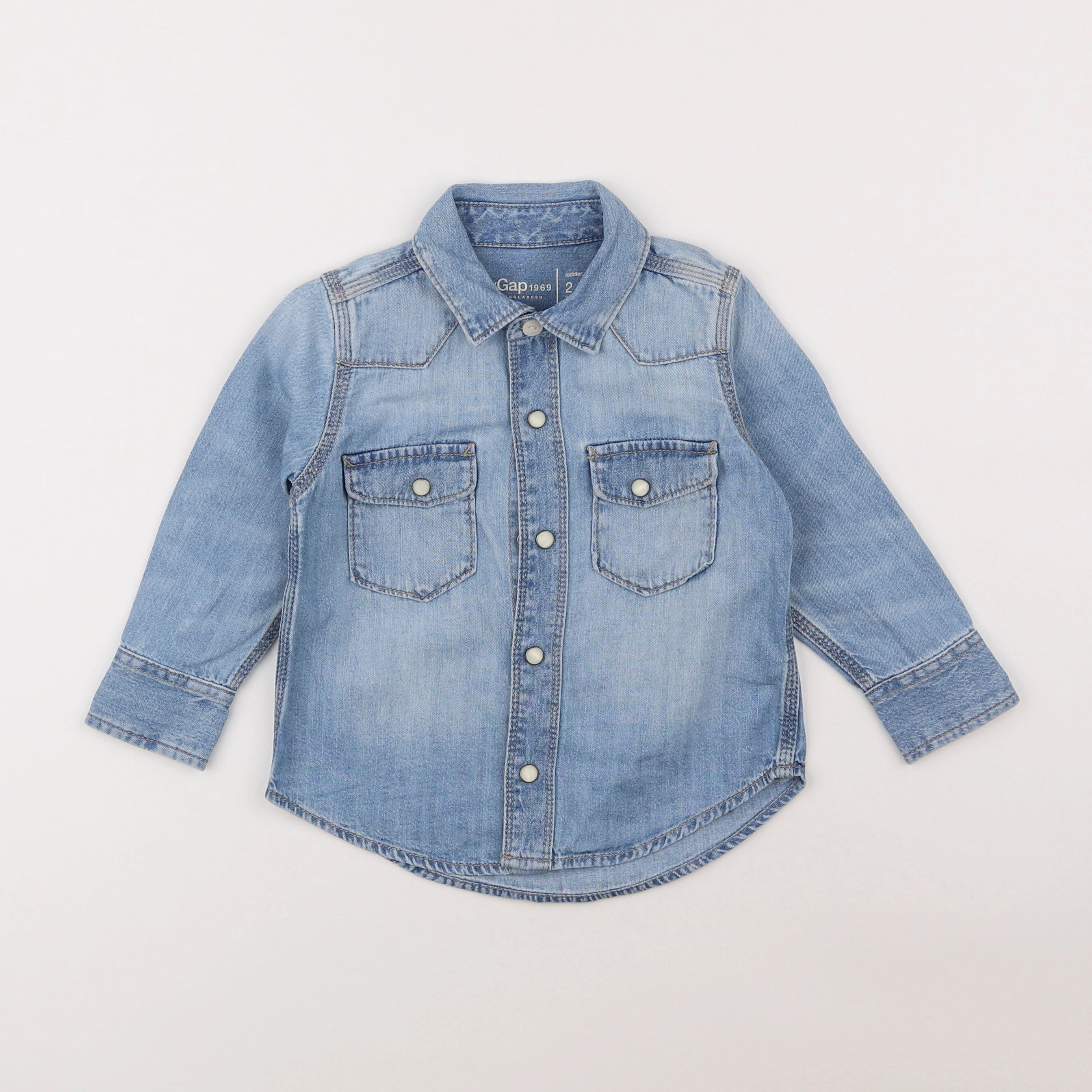 GAP - chemise bleu - 2 ans