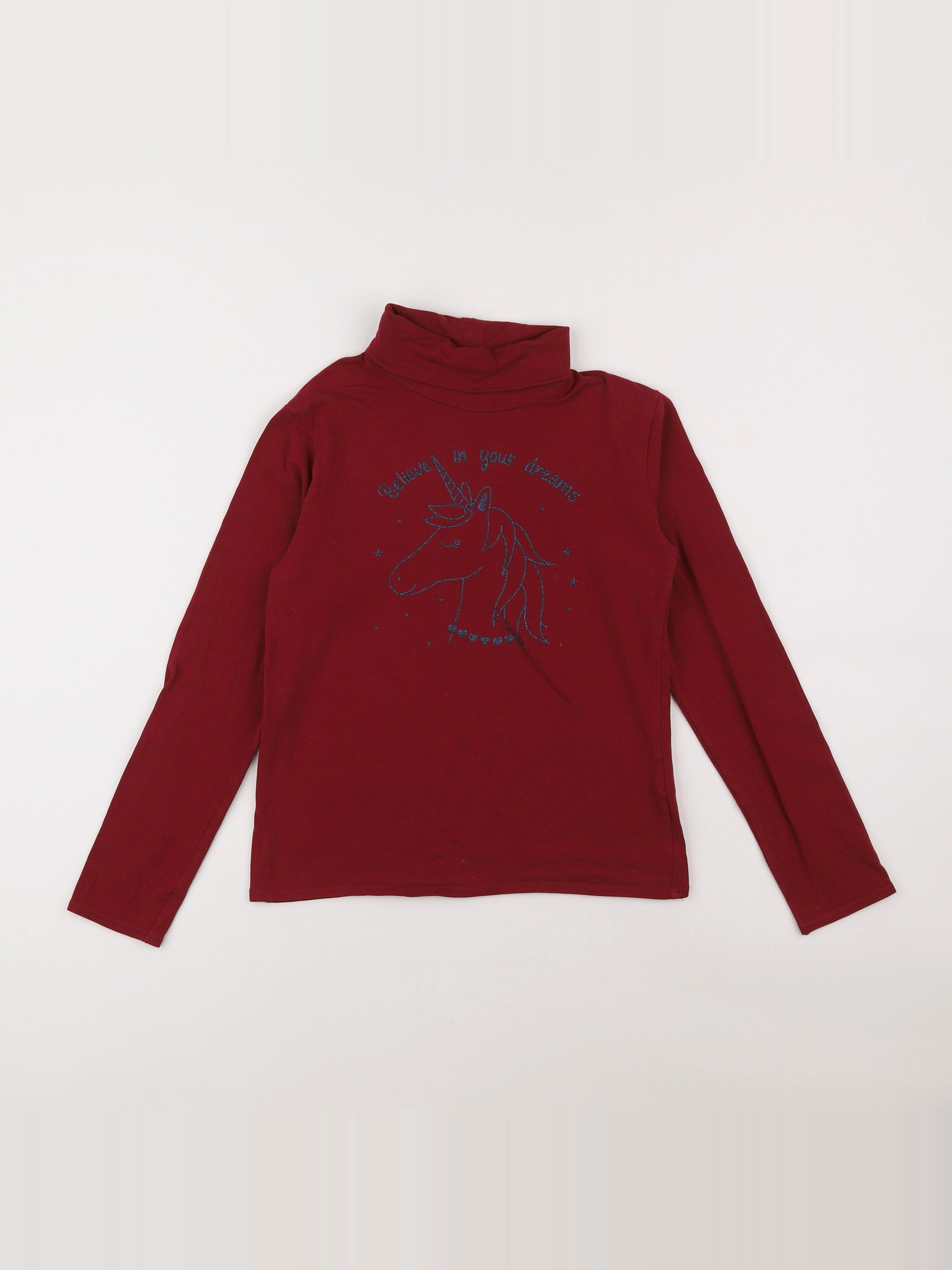 Vertbaudet - sous-pull rouge - 10 ans