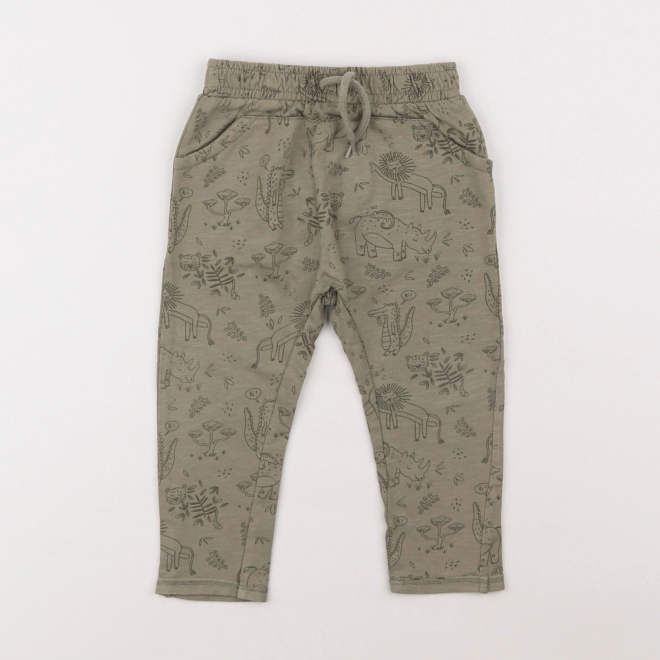 Vertbaudet - pantalon vert - 18 mois