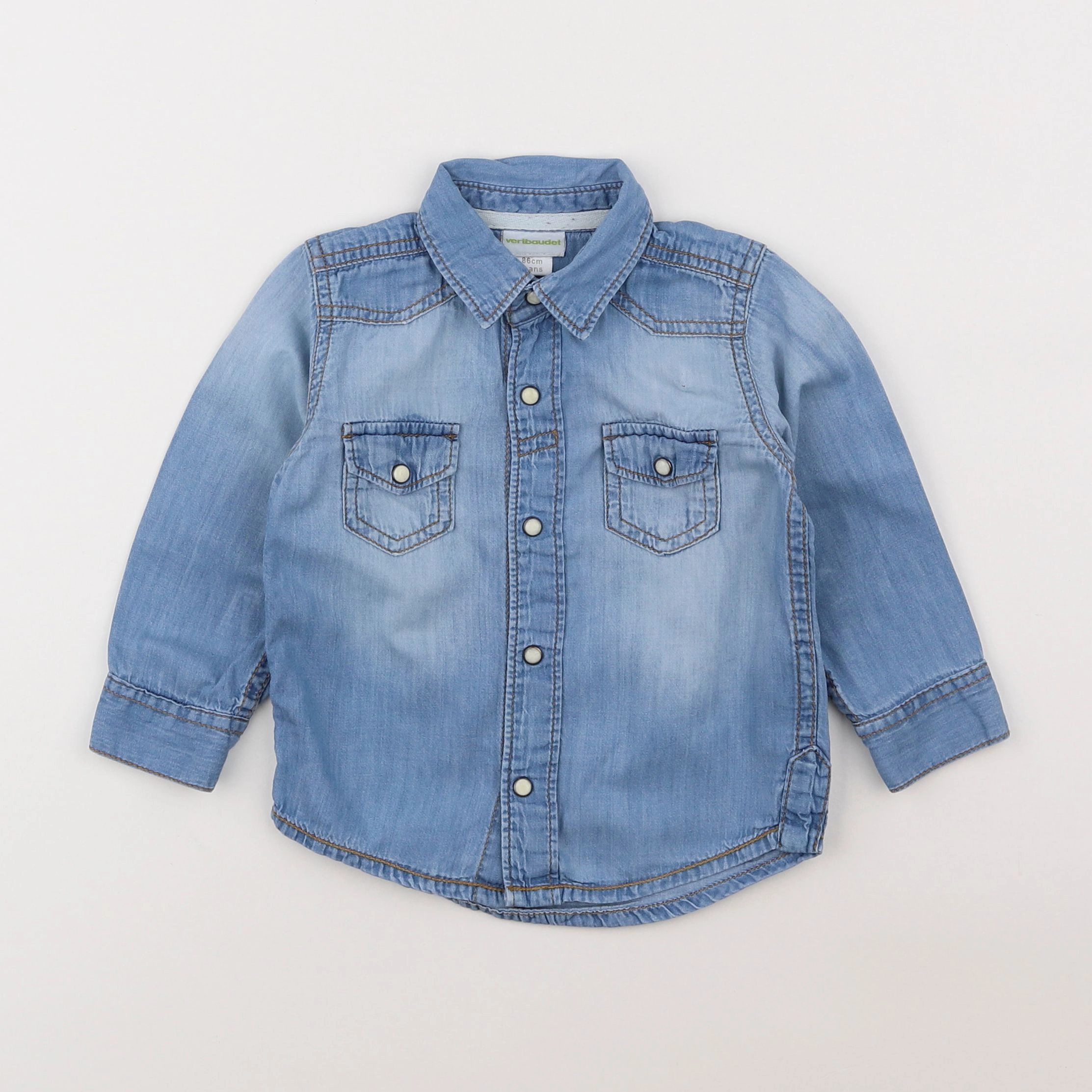 Vertbaudet - chemise bleu - 2 ans