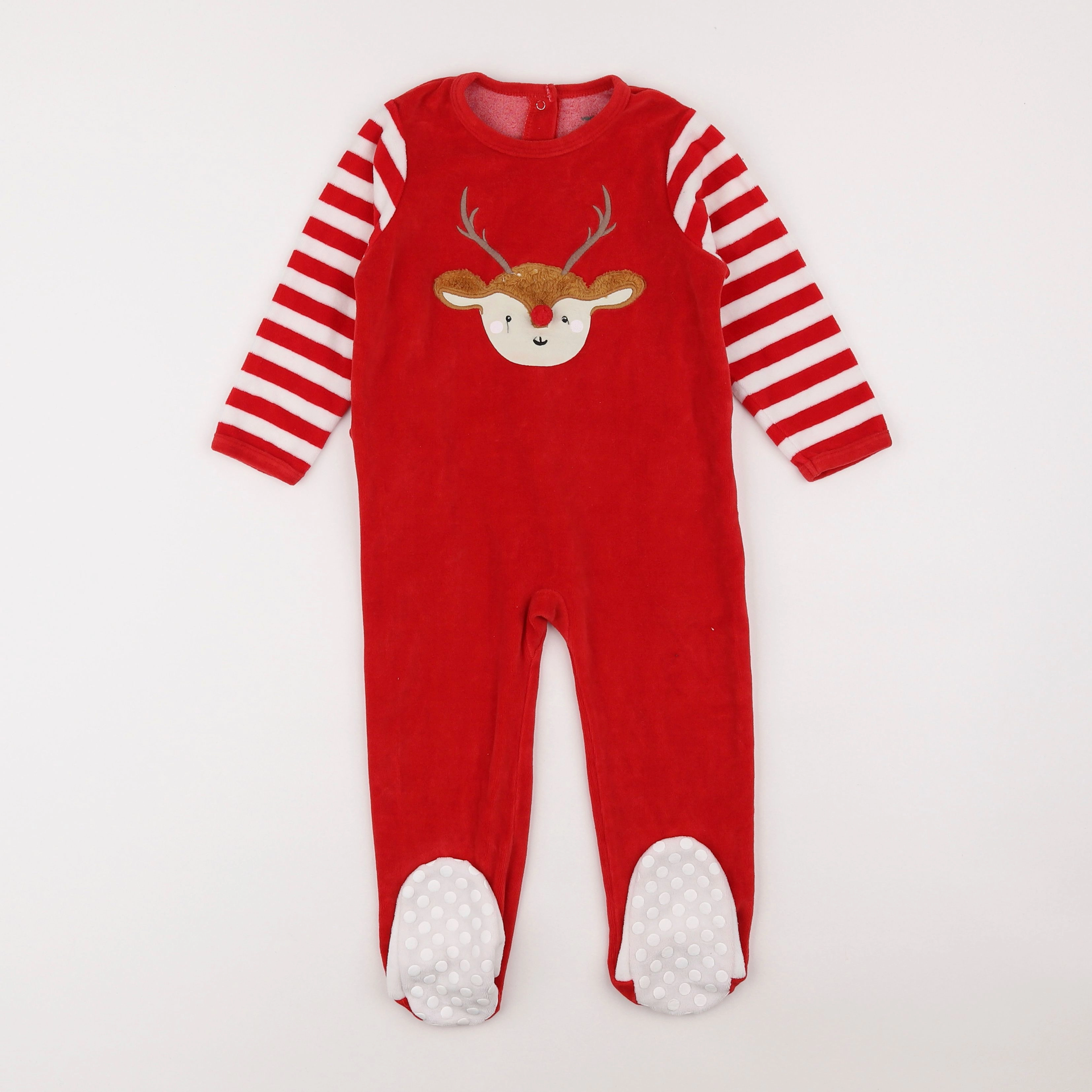 Vertbaudet - pyjama velours rouge - 2 ans