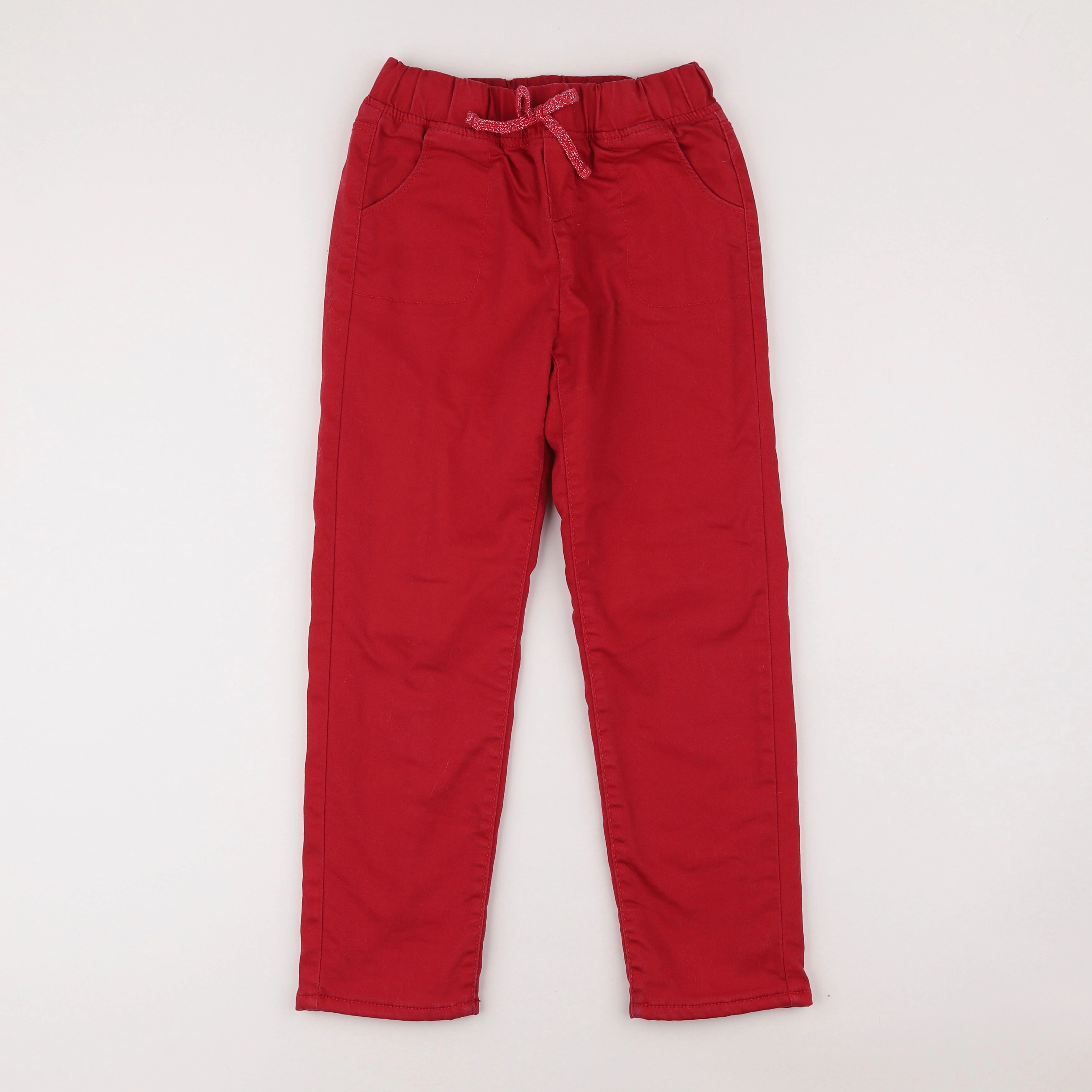 Vertbaudet - pantalon doublé rouge - 9 ans