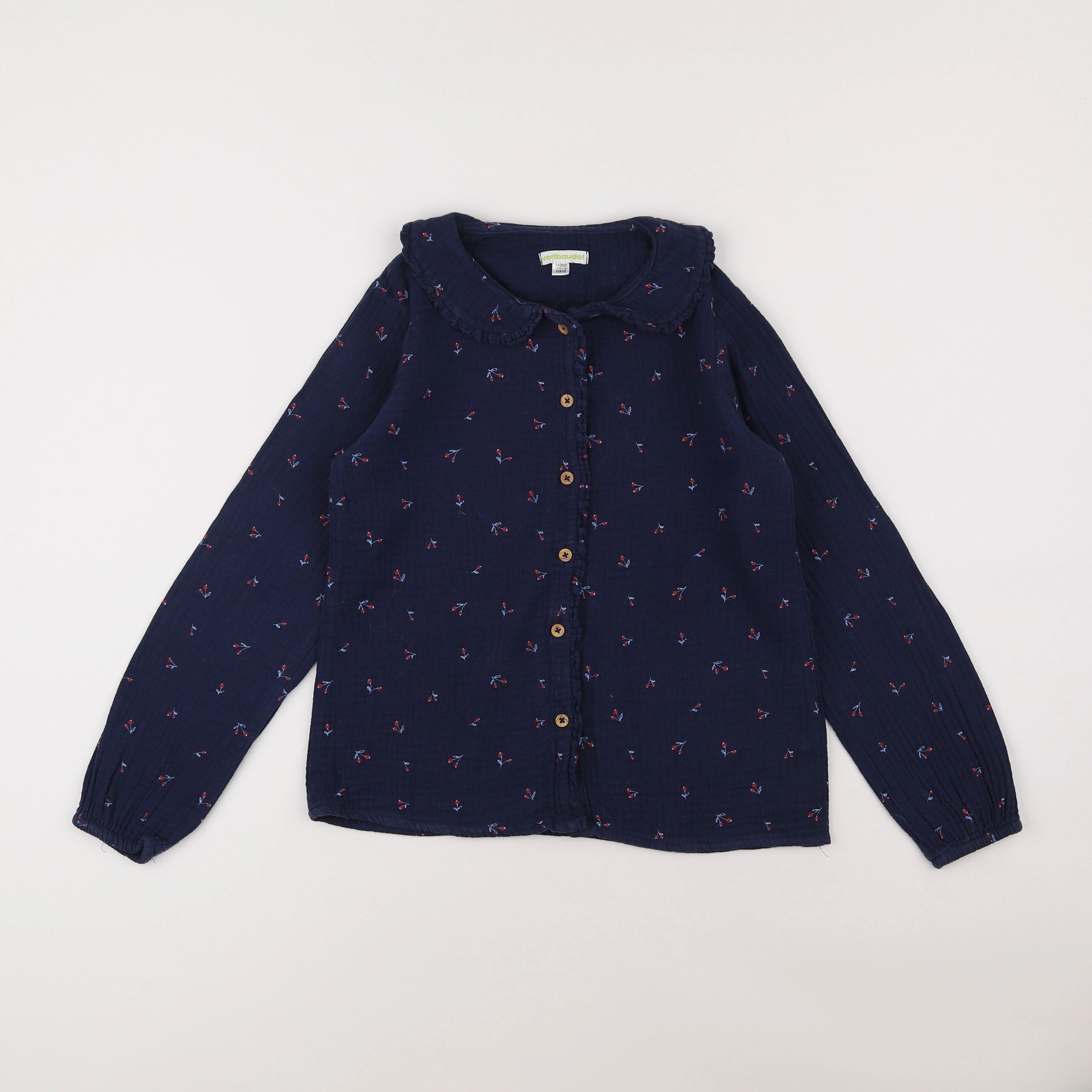 Vertbaudet - blouse bleu - 10 ans