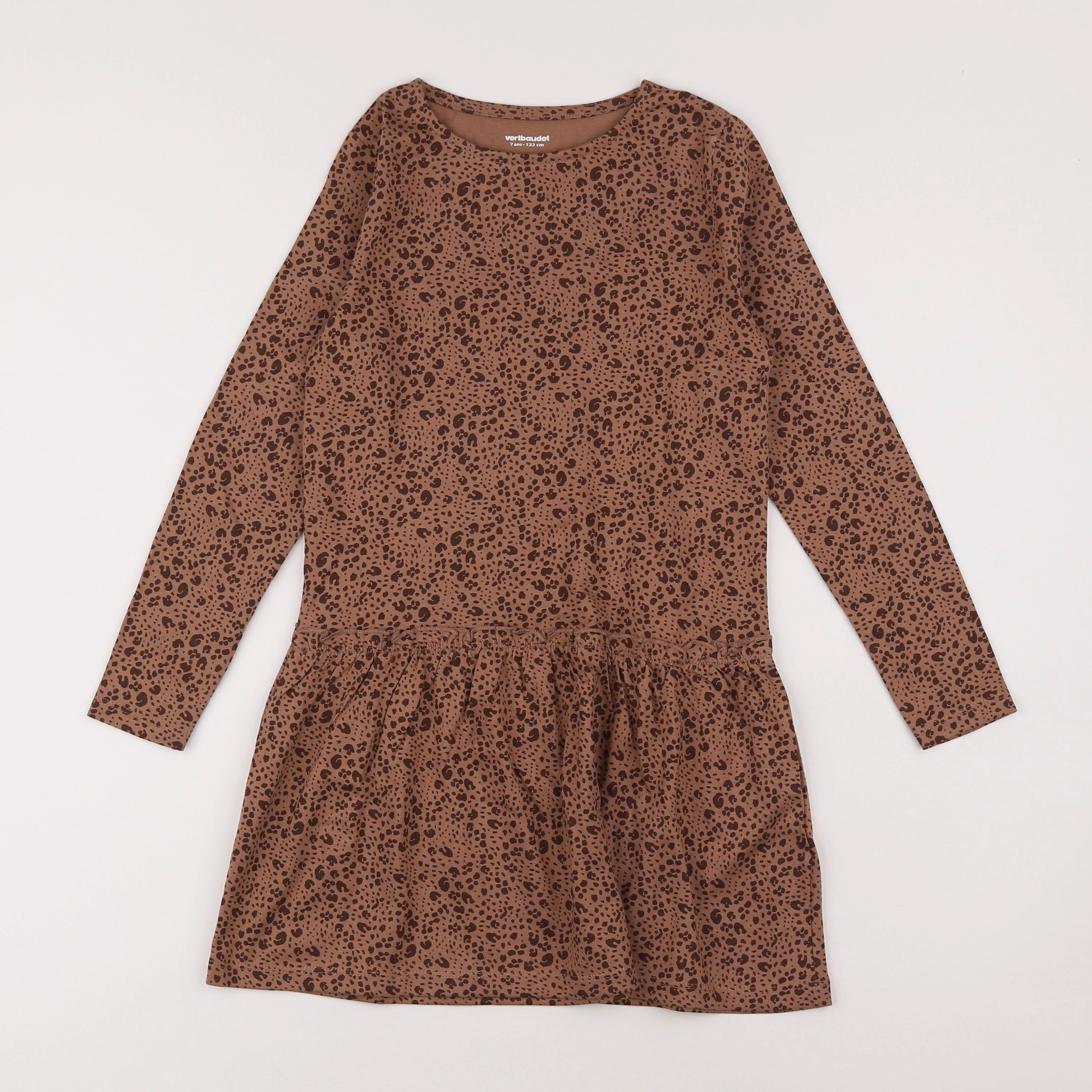 Vertbaudet - robe marron - 7 ans