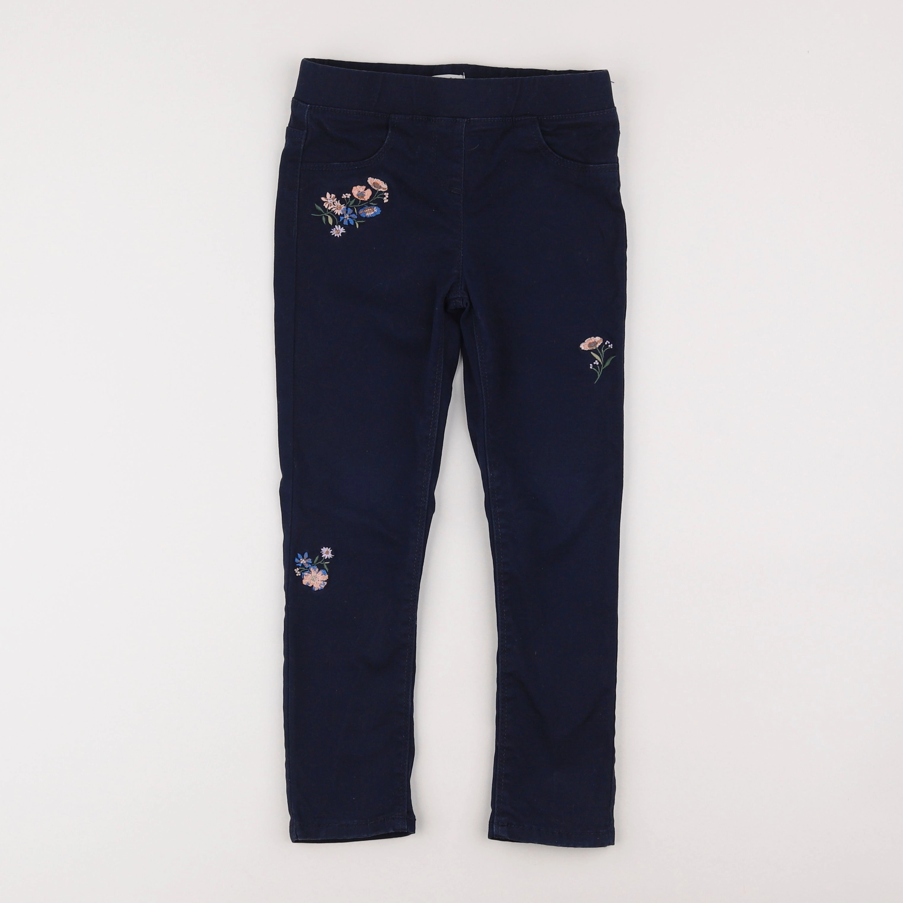 Vertbaudet - jegging blanc, bleu - 6 ans