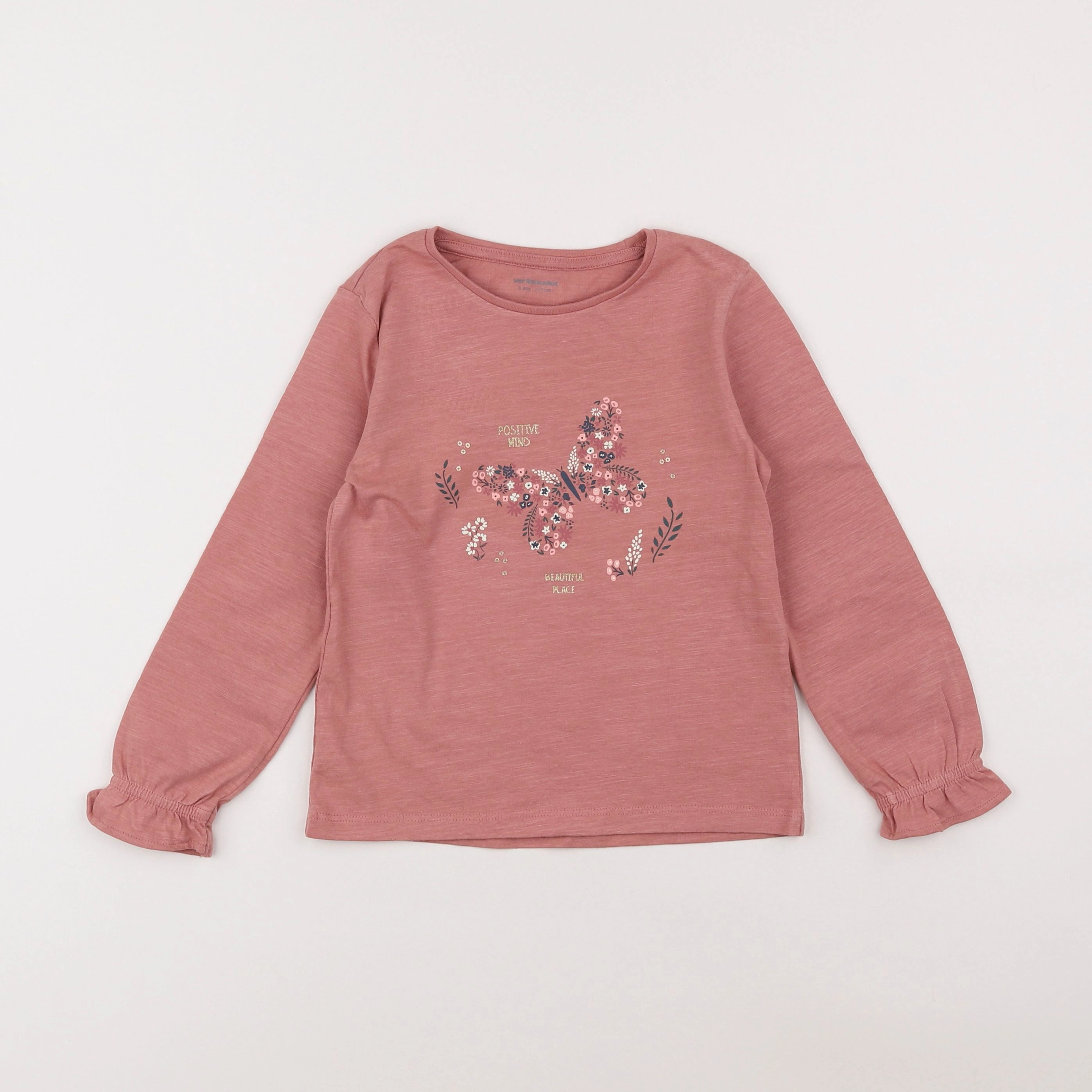 Vertbaudet - tee-shirt rose - 5 ans