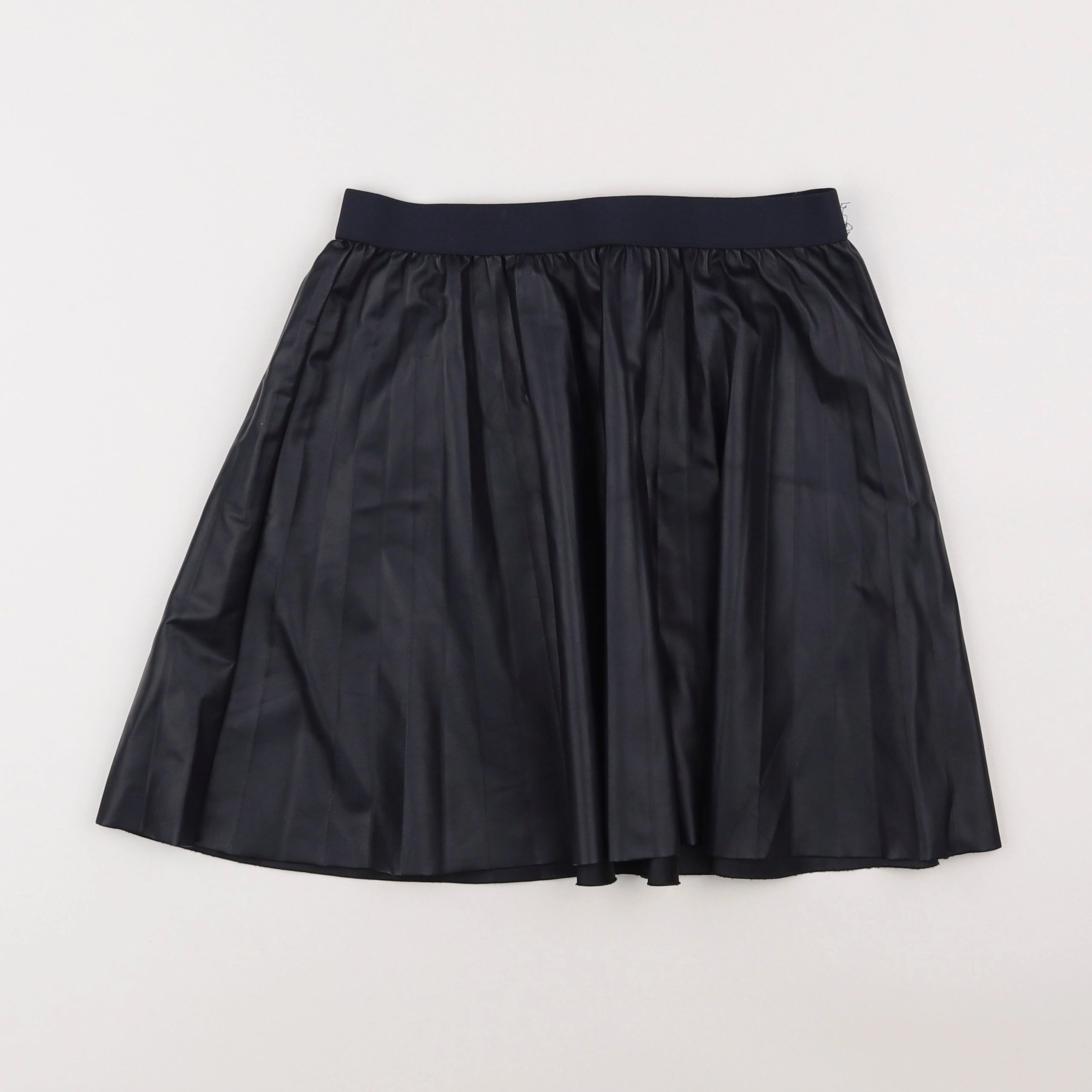 IKKS - jupe simili cuir bleu - 12 ans