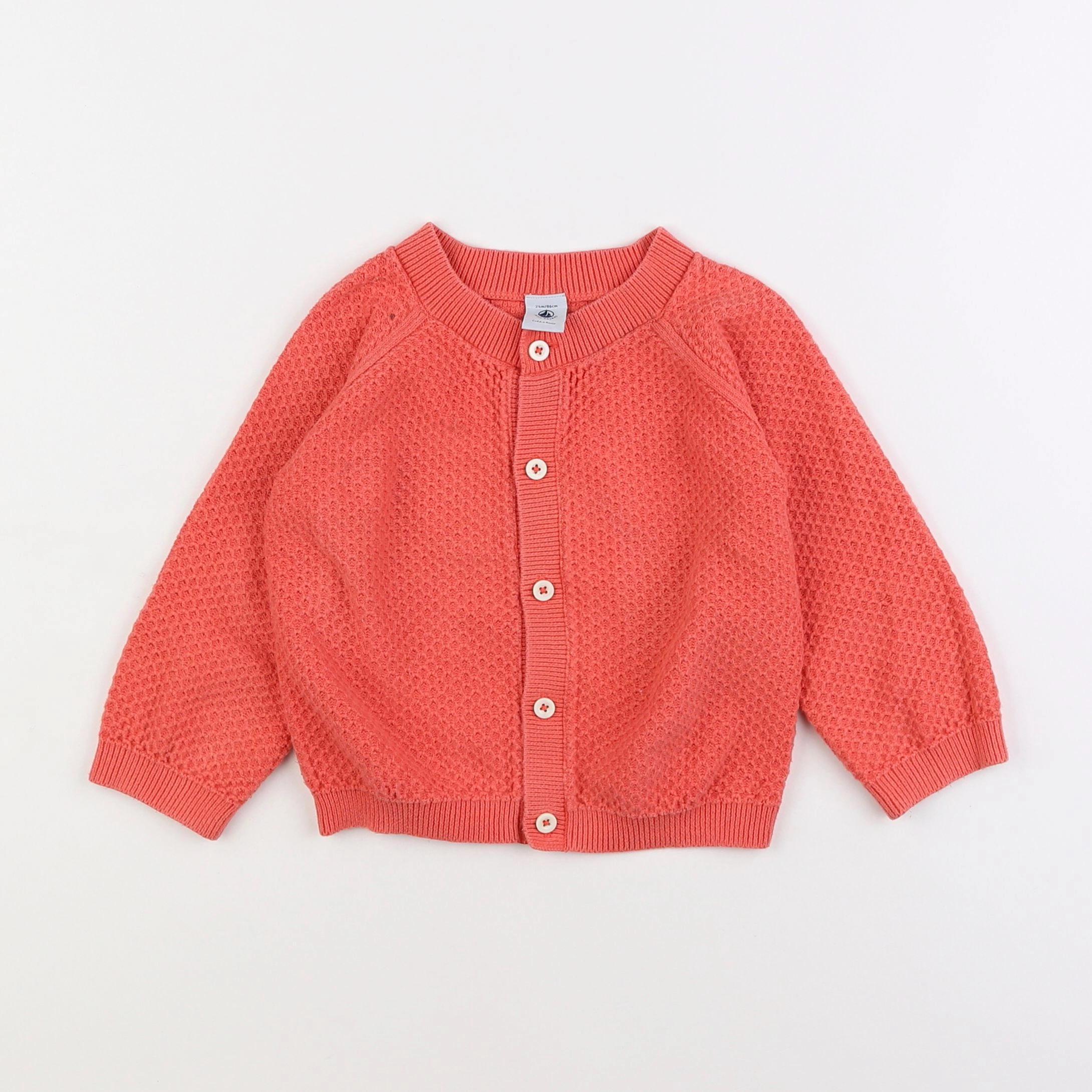 Petit Bateau - gilet rose - 2 ans