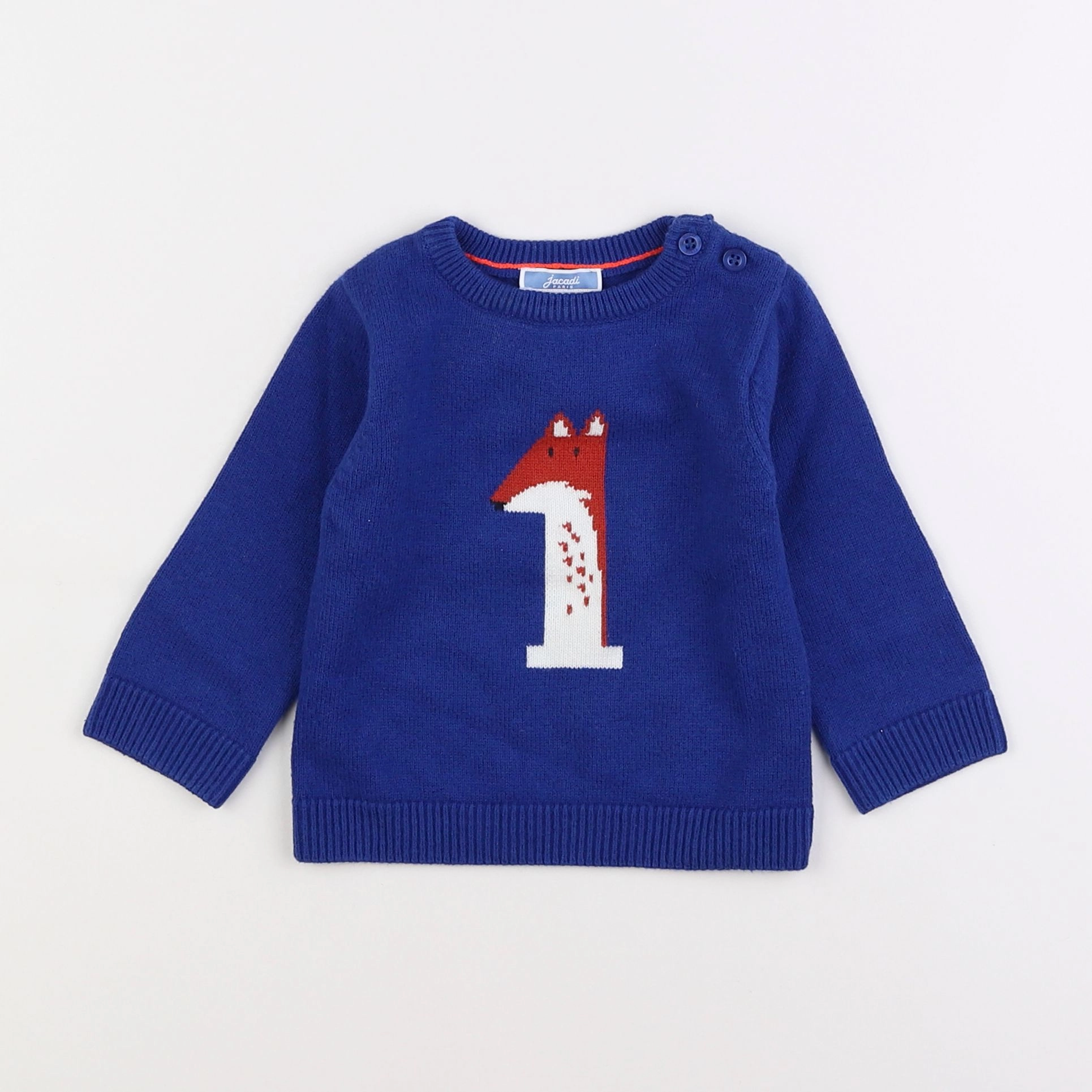 Jacadi - pull bleu - 12 mois