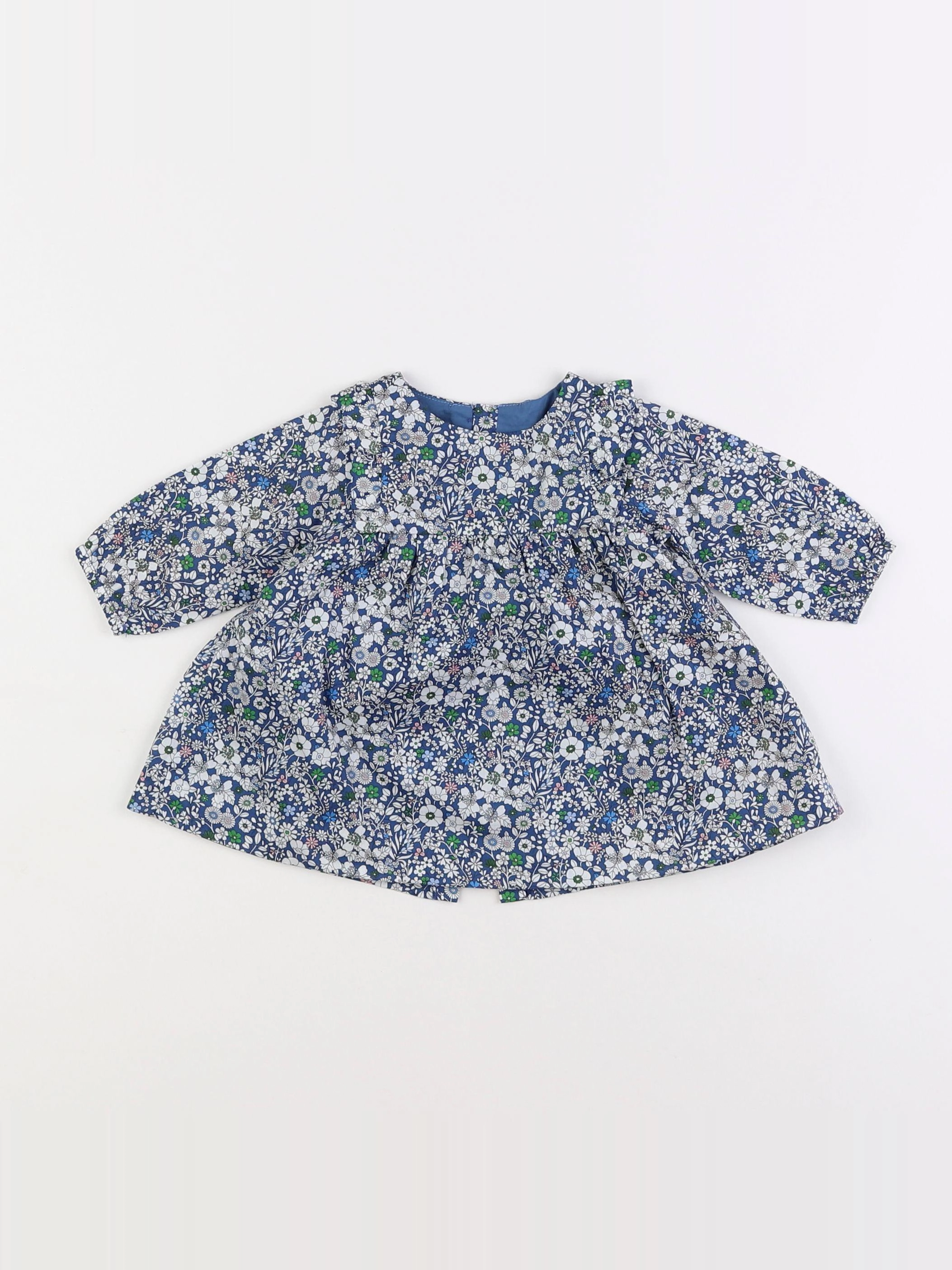 Jacadi - robe liberty bleu - 3 mois