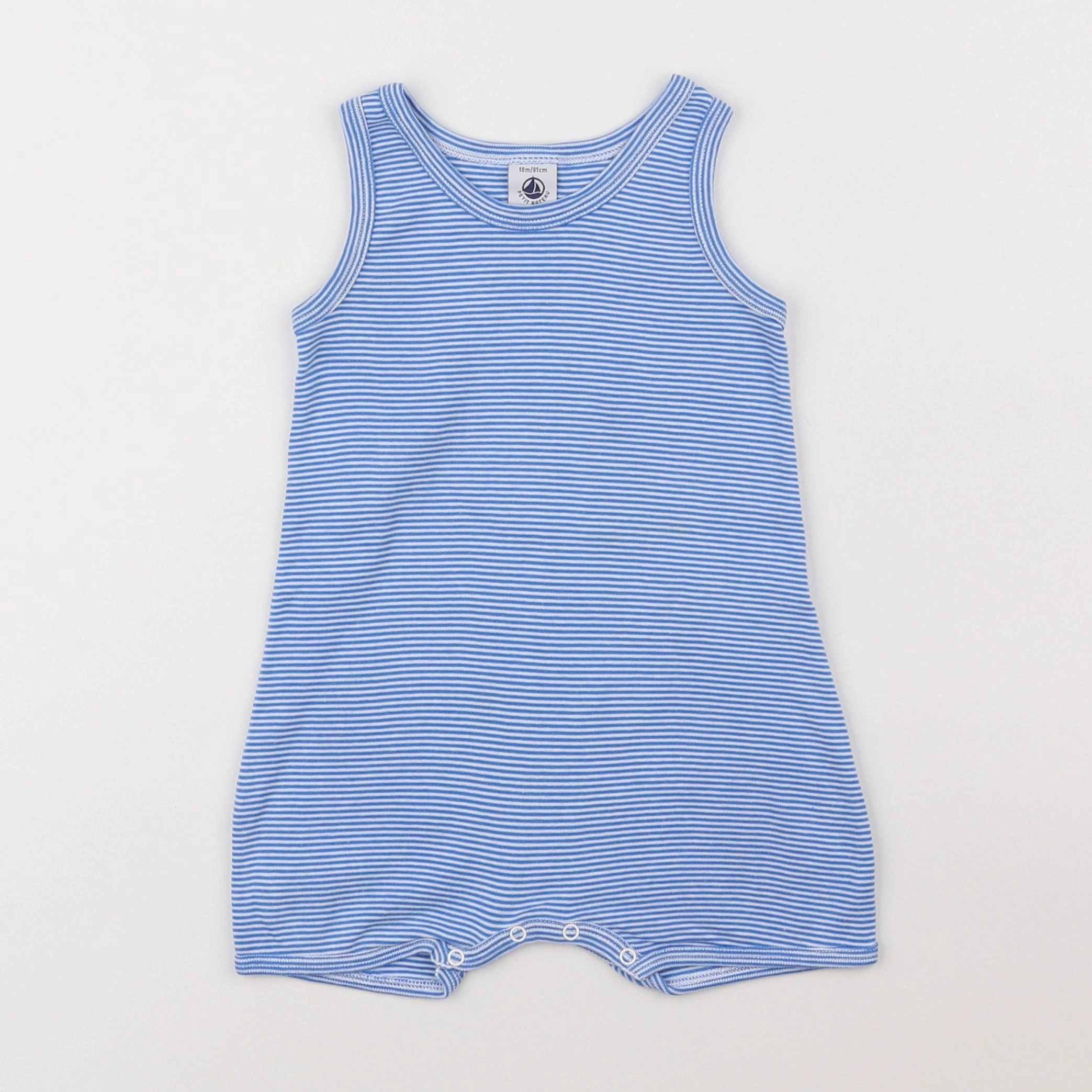 Petit Bateau - combinaison bleu - 18 mois