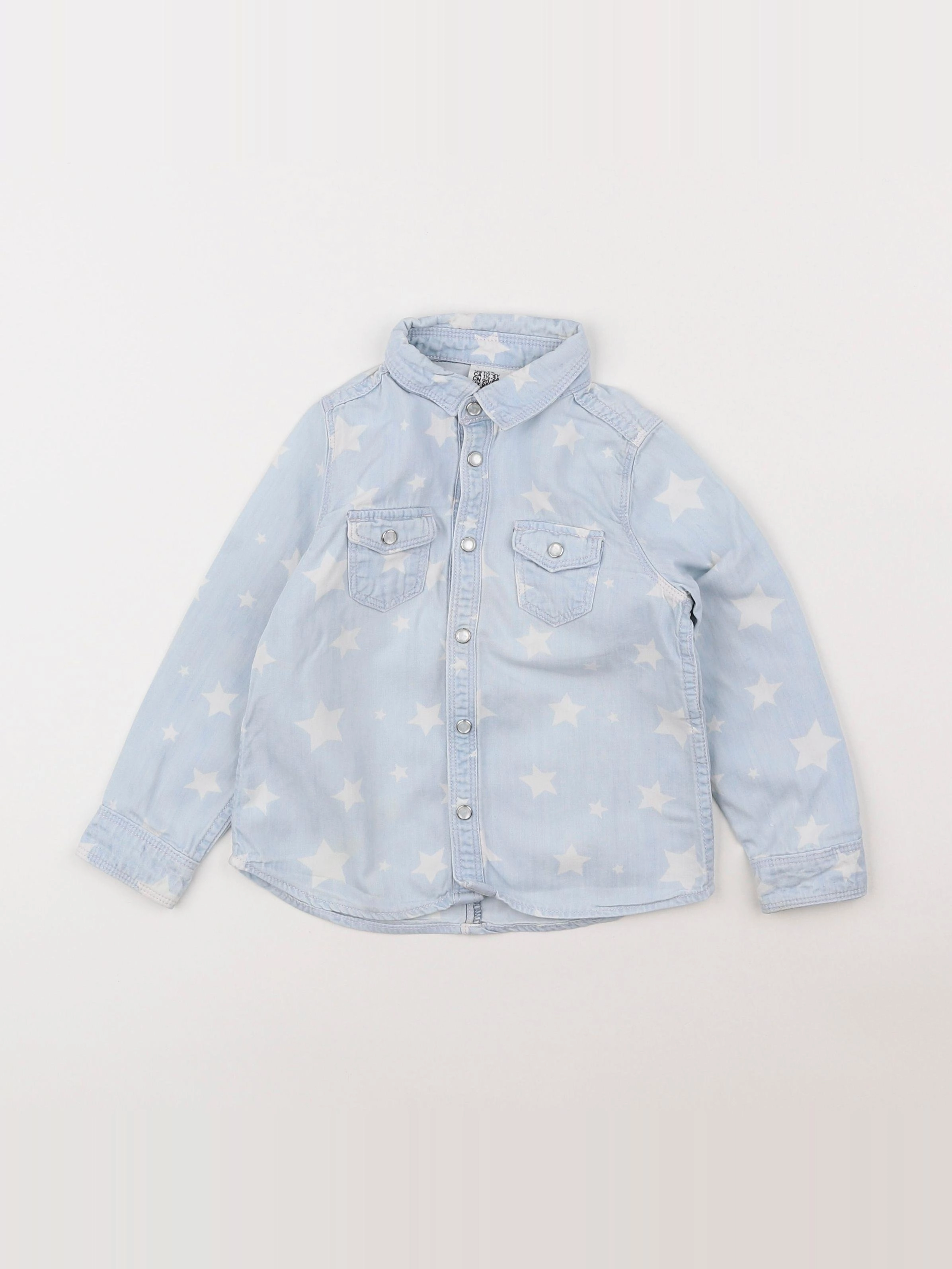 H&M - blouse bleu - 12/18 mois