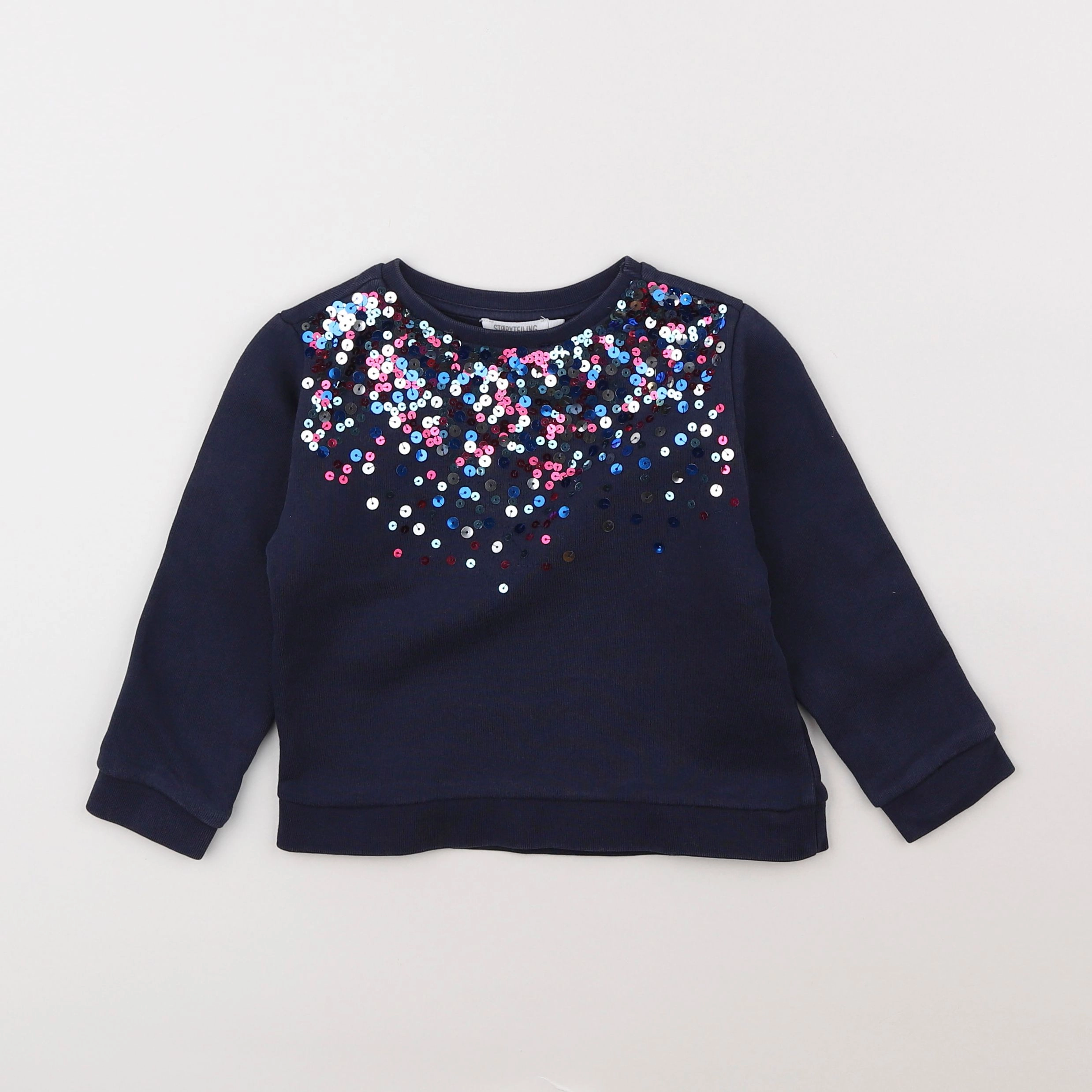 Storytelling - sweat bleu - 3 ans