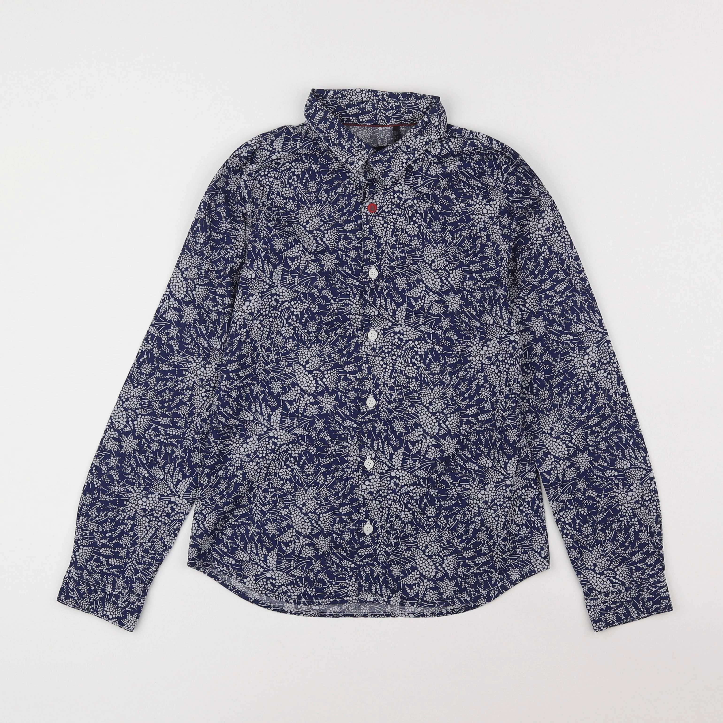 IKKS - chemise bleu, blanc - 10 ans